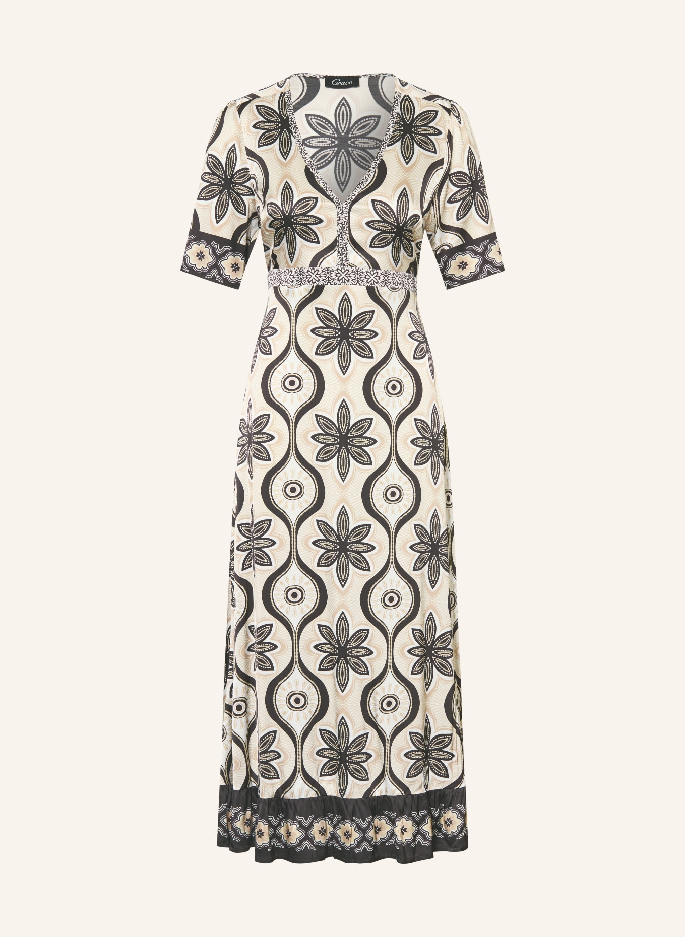 Grace robe: BEIGE / BLANC / NOIR