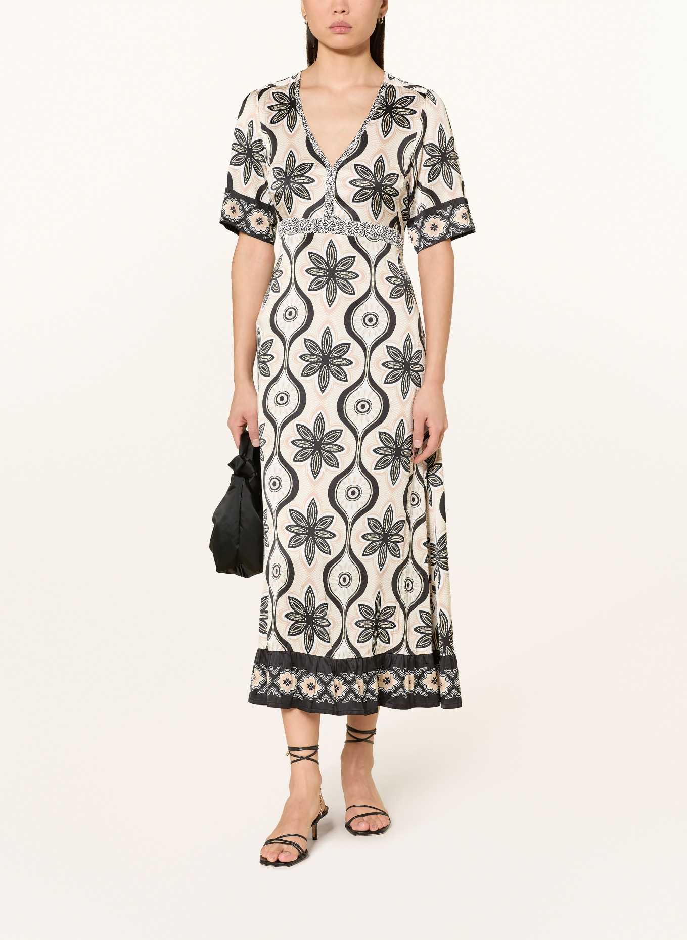 Grace robe: BEIGE / BLANC / NOIR