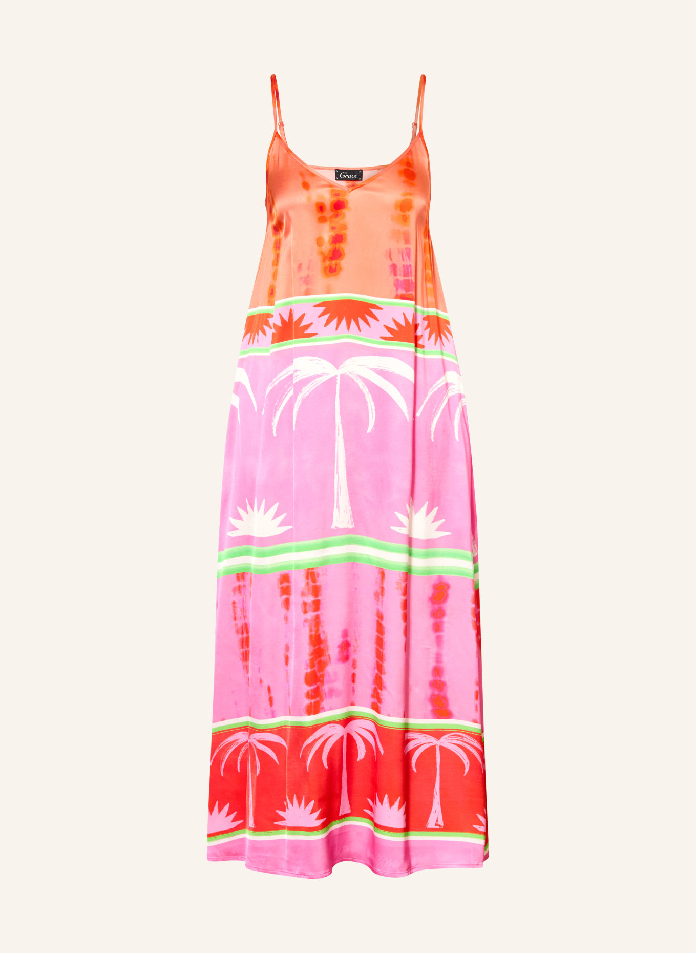 Grace robe: ROSE FUCHSIA / ORANGE / VERT