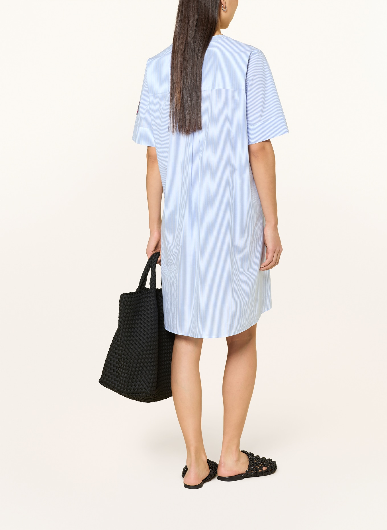 Grace Robe avec perles décoratives et paillettes: BLEU CLAIR / ROUGE / BLANC