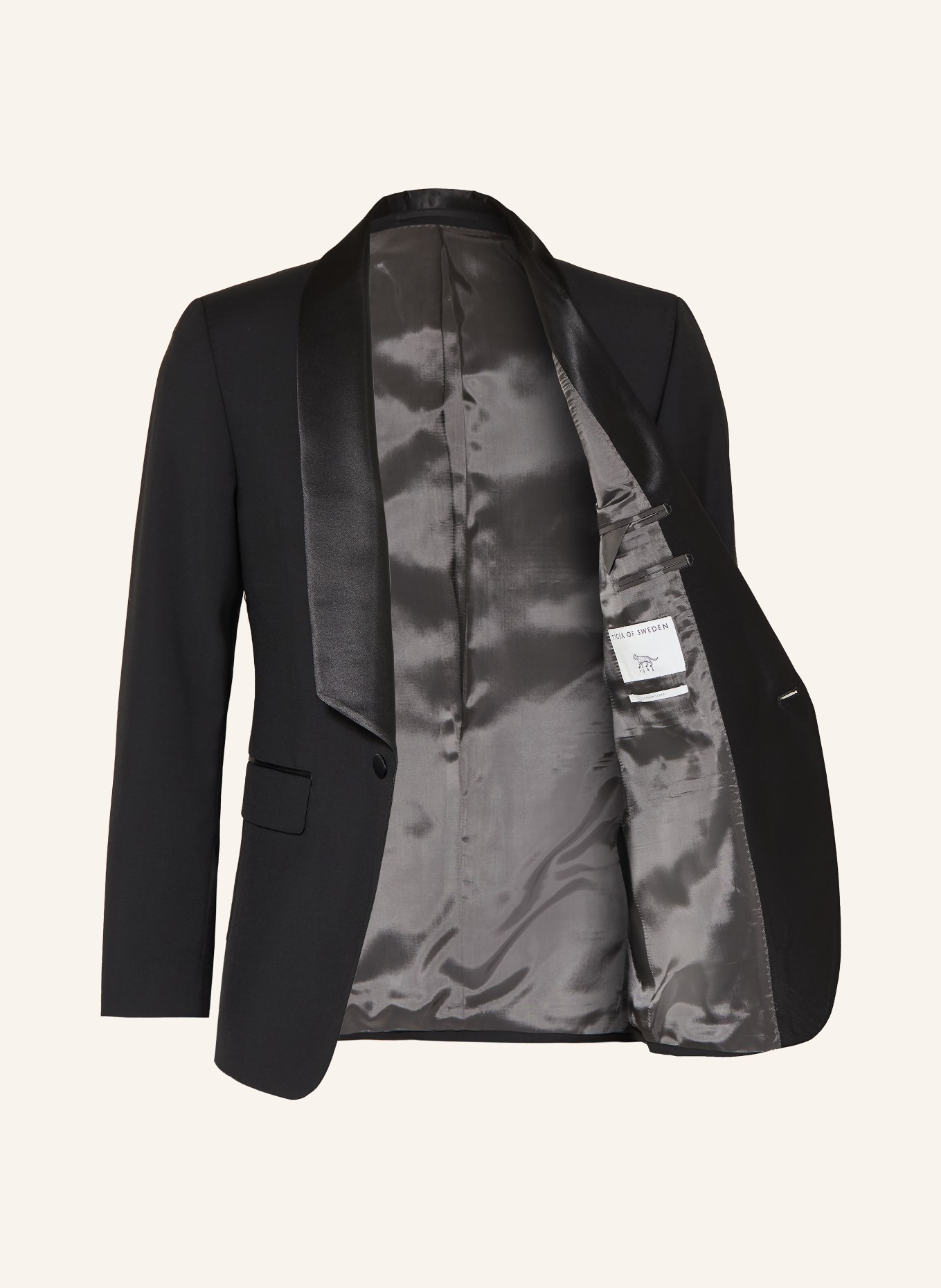 TIGER OF SWEDEN EASE SC slim fit tuxedo jacket: 050 BLACK