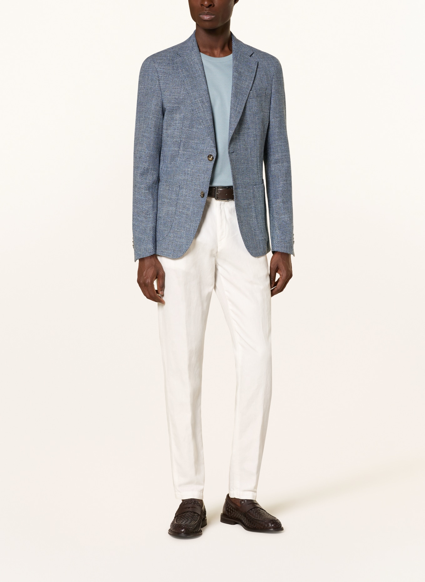 windsor. Veste GIRO coupe ajustée: BLEU CLAIR / BLEU FONCÉ