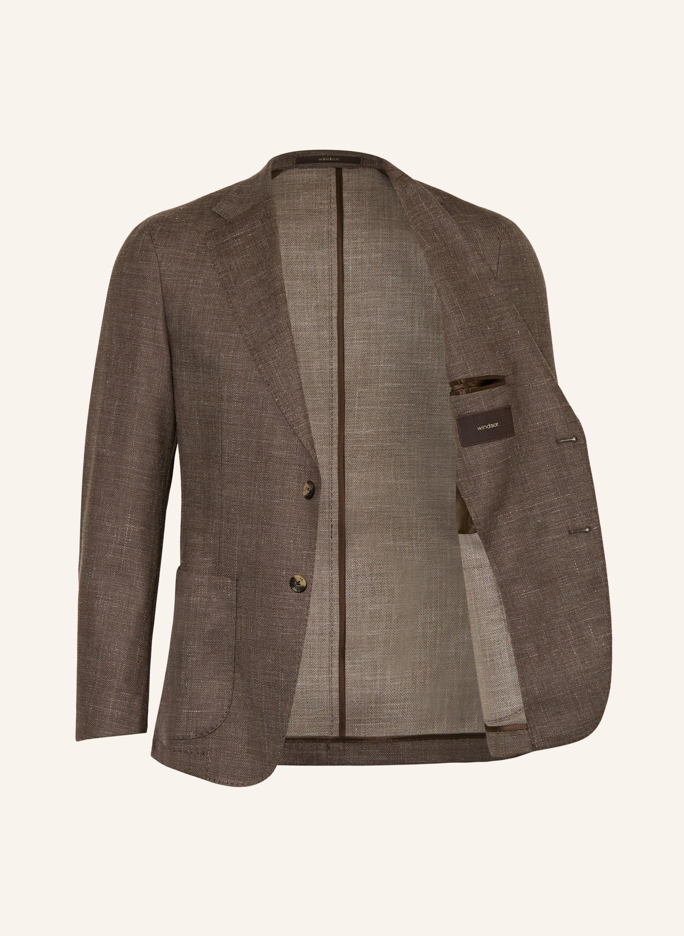 windsor. Marynarka Extra Slim Fit: CIEMNOBRĄZOWY