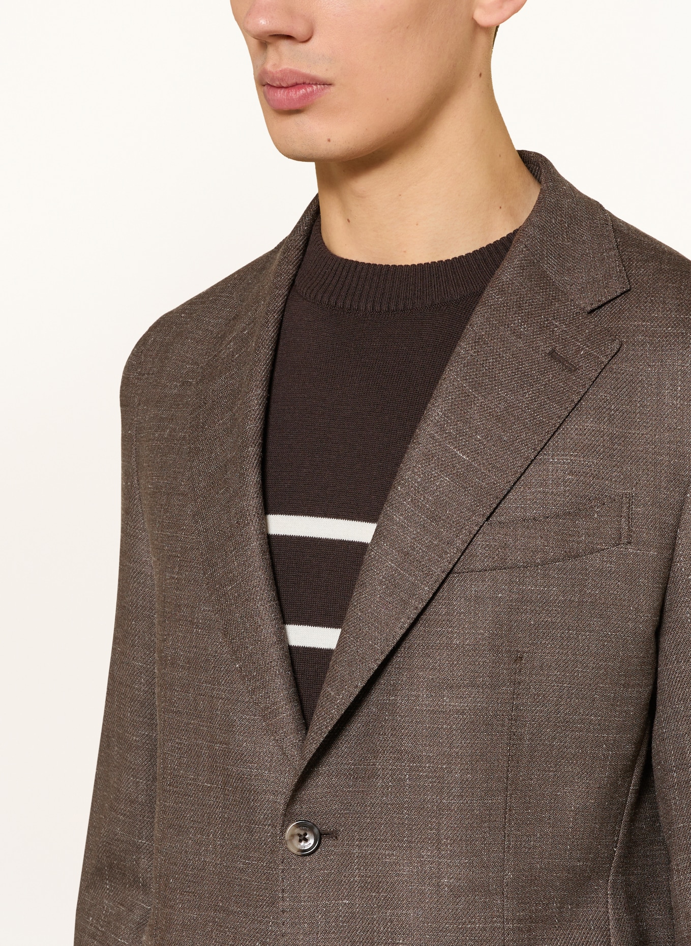 windsor. Marynarka Extra Slim Fit: CIEMNOBRĄZOWY