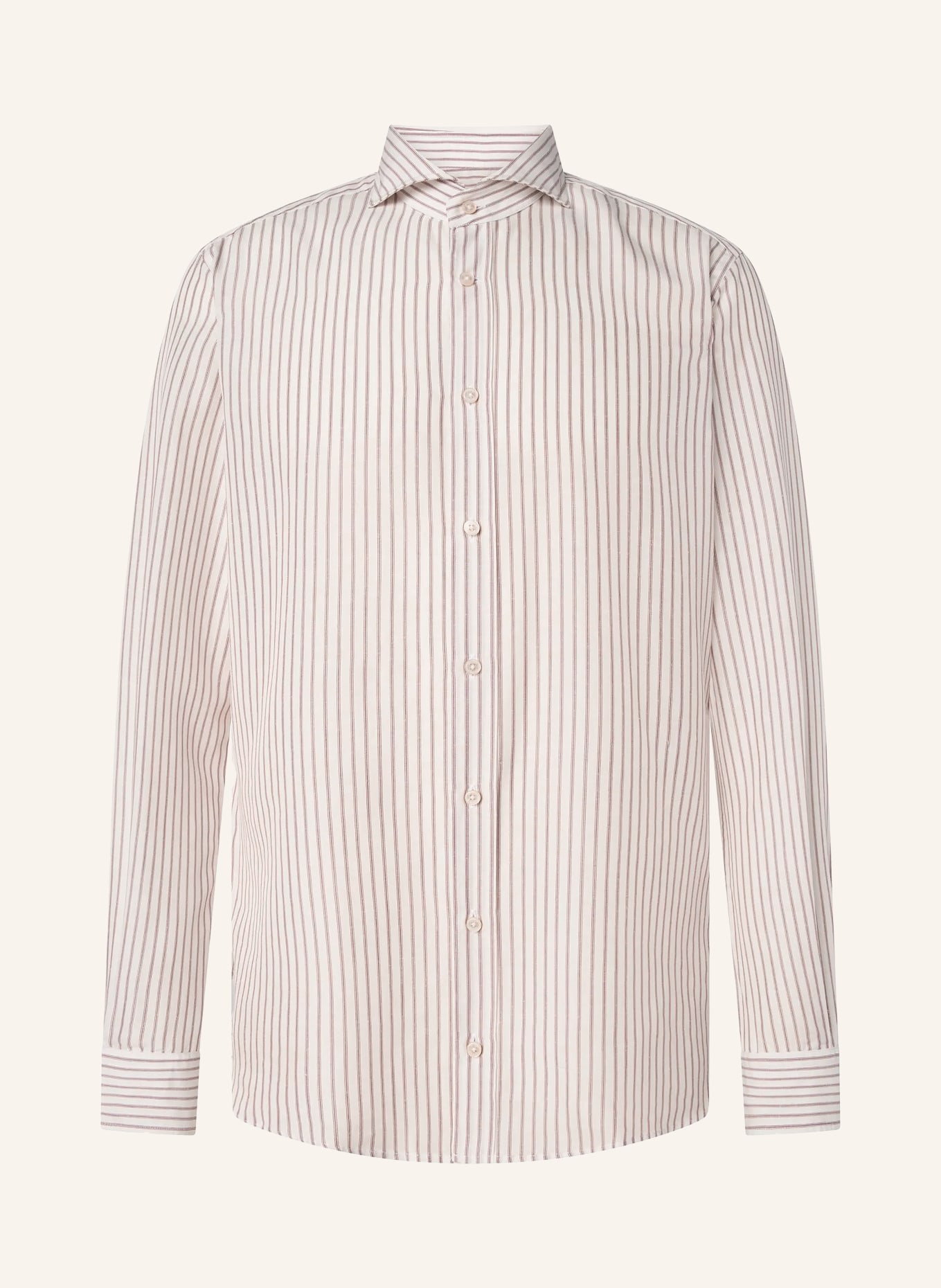 windsor. Košile LANO Slim Fit: BÍLÁ / STARORŮŽOVÁ