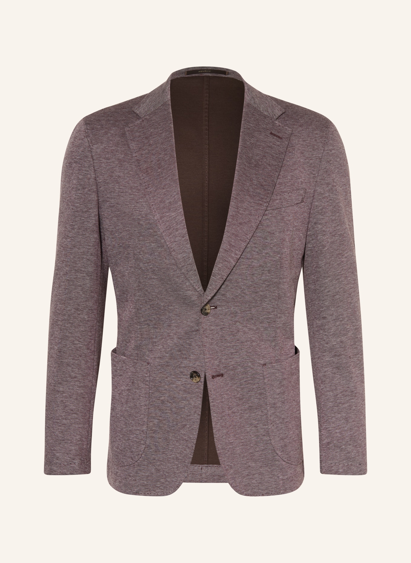 windsor. GIRO Extra Slim Fit Jacket: DARK BROWN / WHITE