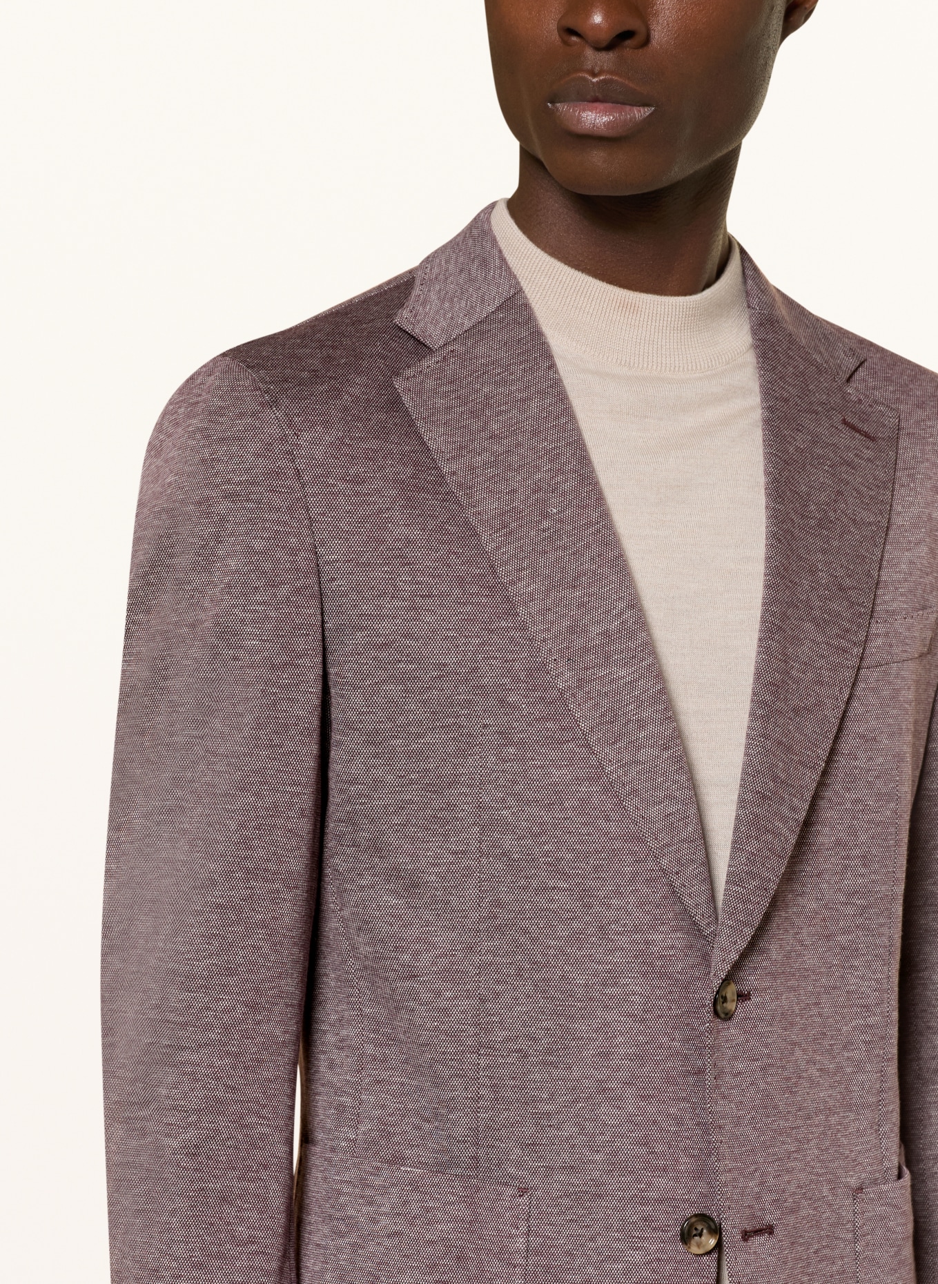 windsor. GIRO Extra Slim Fit Jacket: DARK BROWN / WHITE