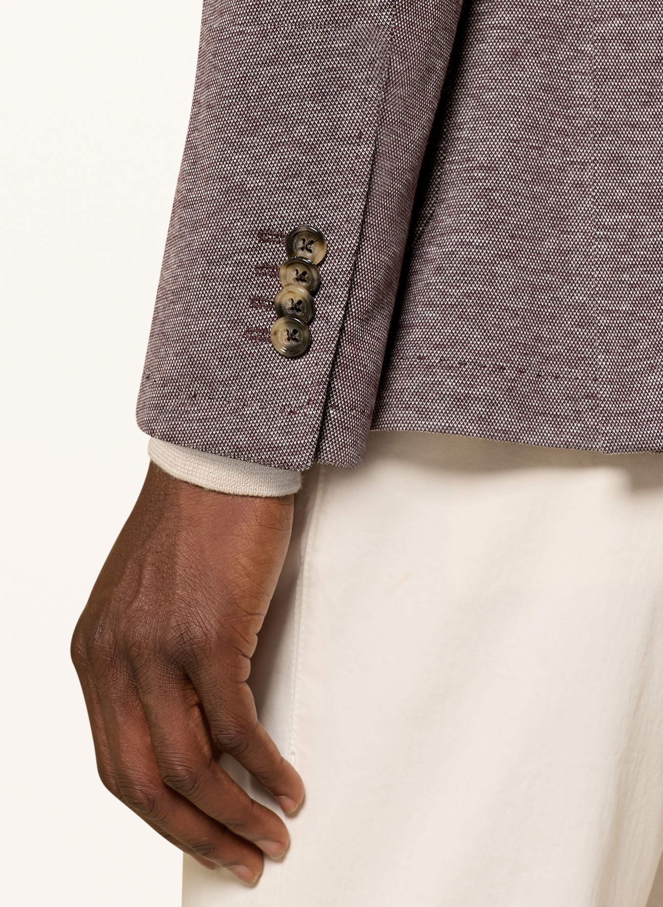 windsor. GIRO Extra Slim Fit Jacket: DARK BROWN / WHITE