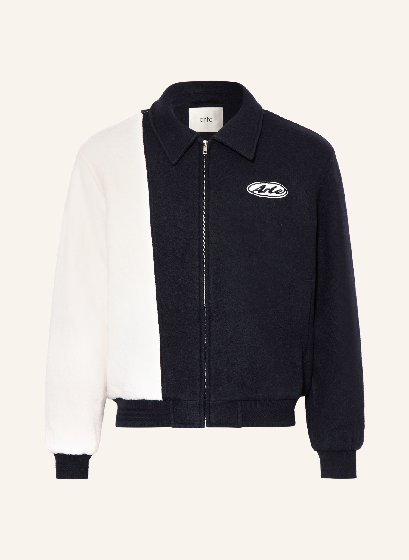 Arte Antwerp jacket: DARK BLUE / WHITE