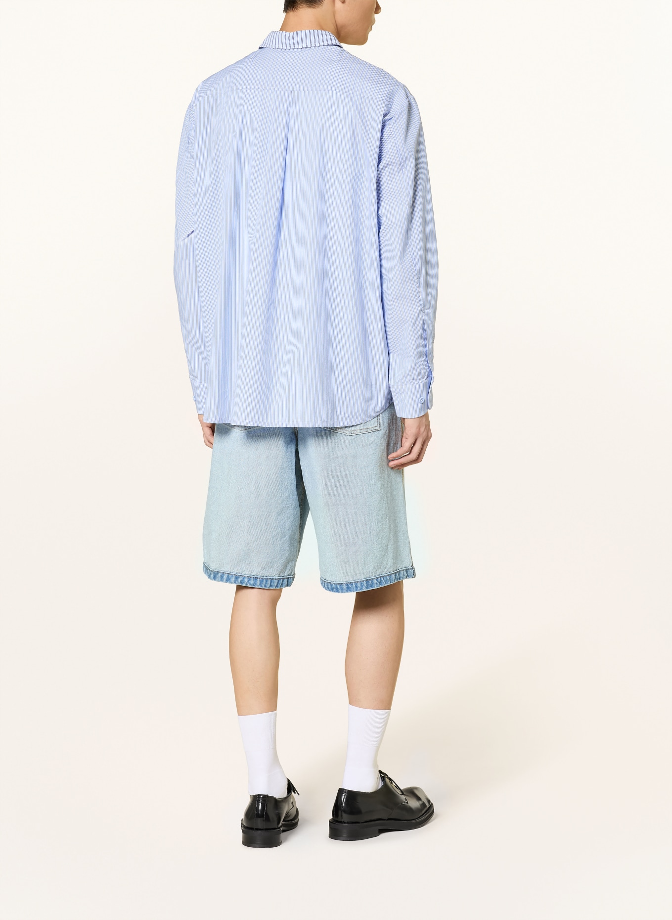 Arte Antwerp Comfort Fit Shirt: LIGHT BLUE / DARK BLUE / WHITE