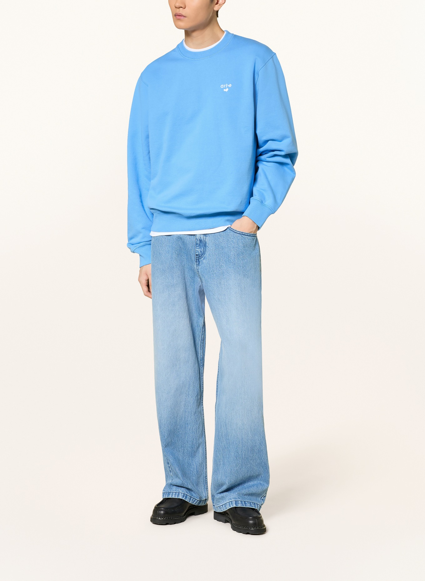 Arte Antwerp sweat-shirt: BLEU FLUO / BLANC