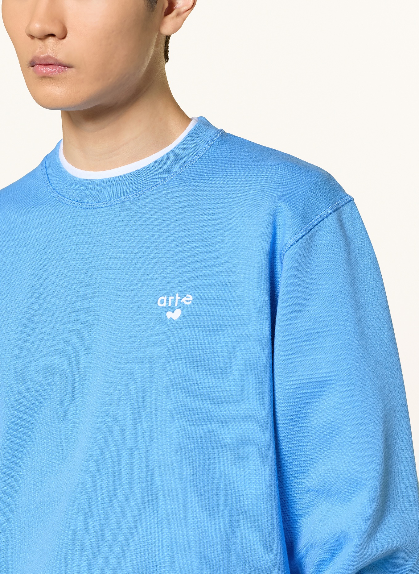 Arte Antwerp sweat-shirt: BLEU FLUO / BLANC