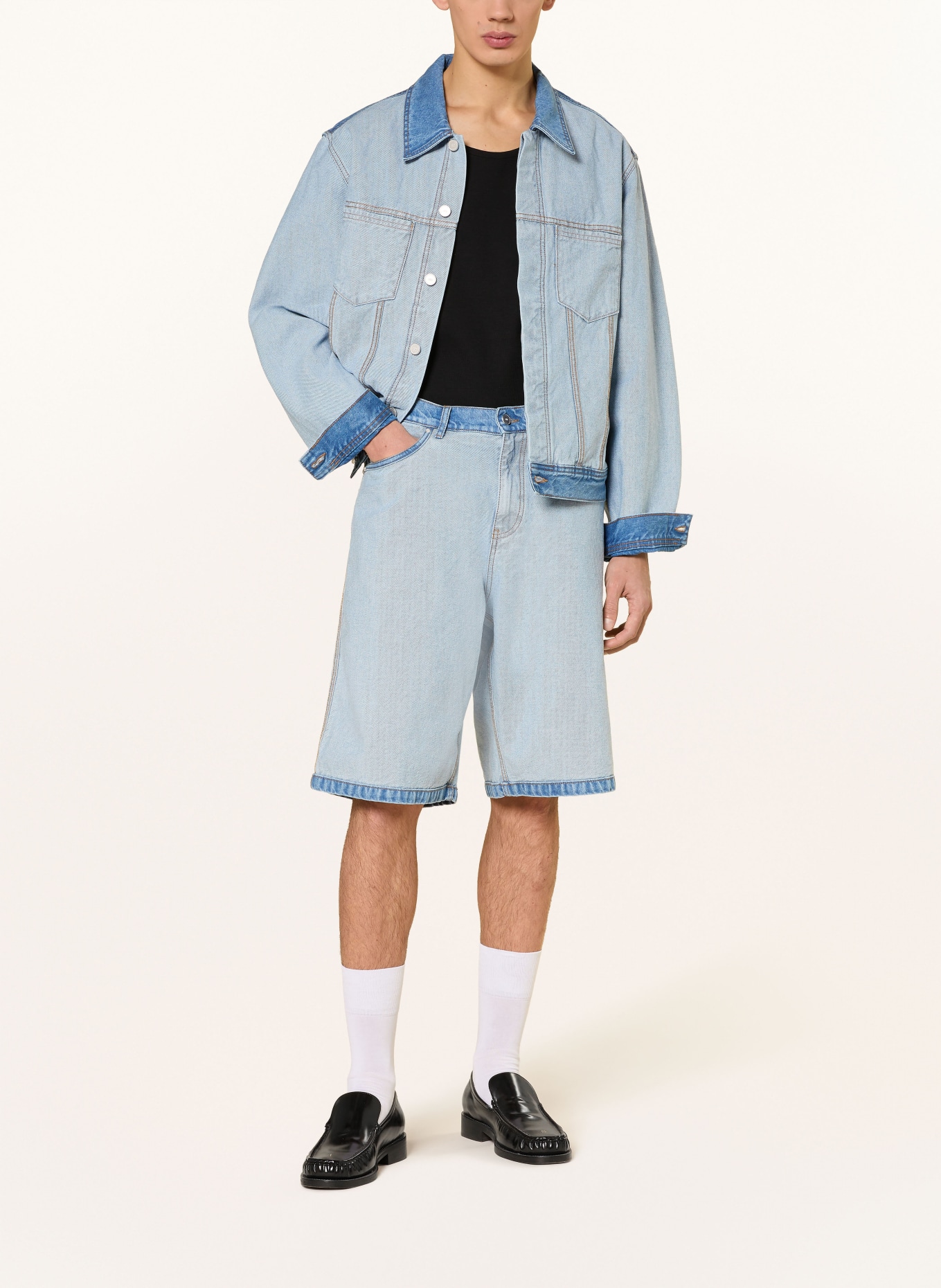 Arte Antwerp denim shorts: 488 DENIM BLEACH