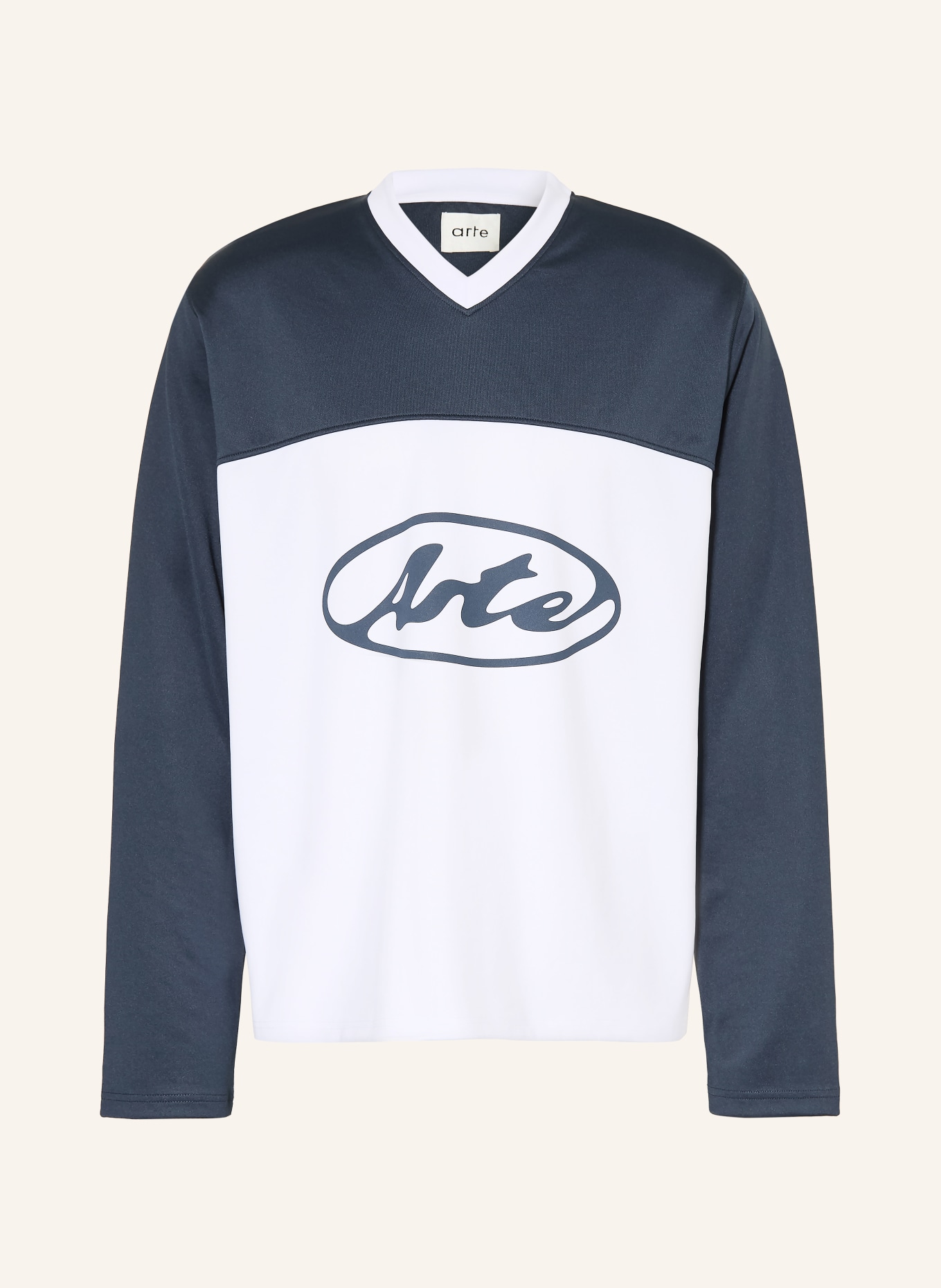 Arte Antwerp Koszulka z długim rękawem z dżerseju: BIAŁY / GRANATOWY