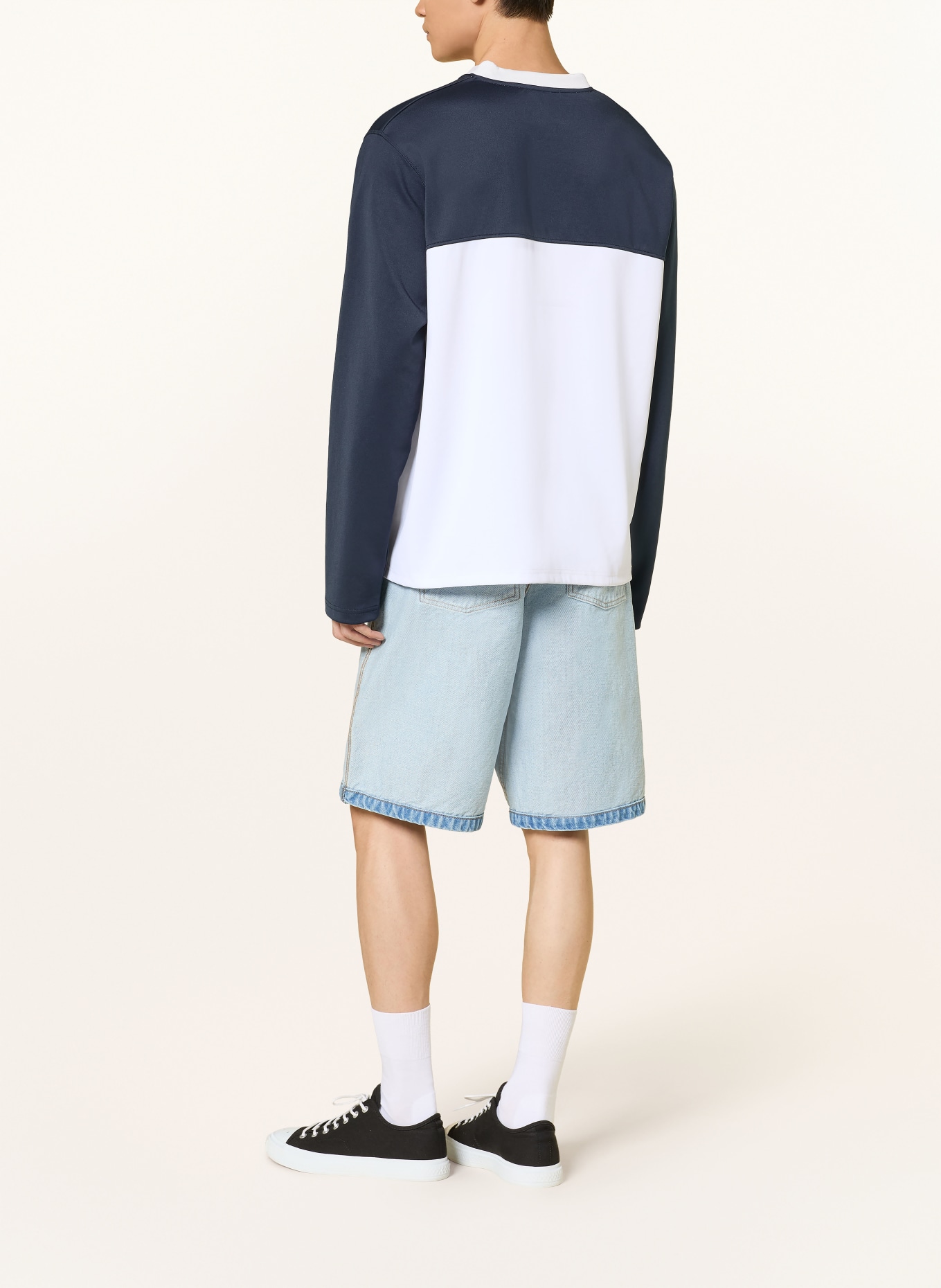 Arte Antwerp Koszulka z długim rękawem z dżerseju: BIAŁY / GRANATOWY