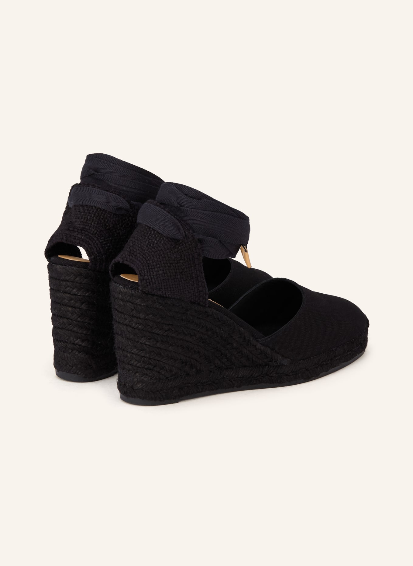 Castaner Klínové boty CARINA: ČERNÁ