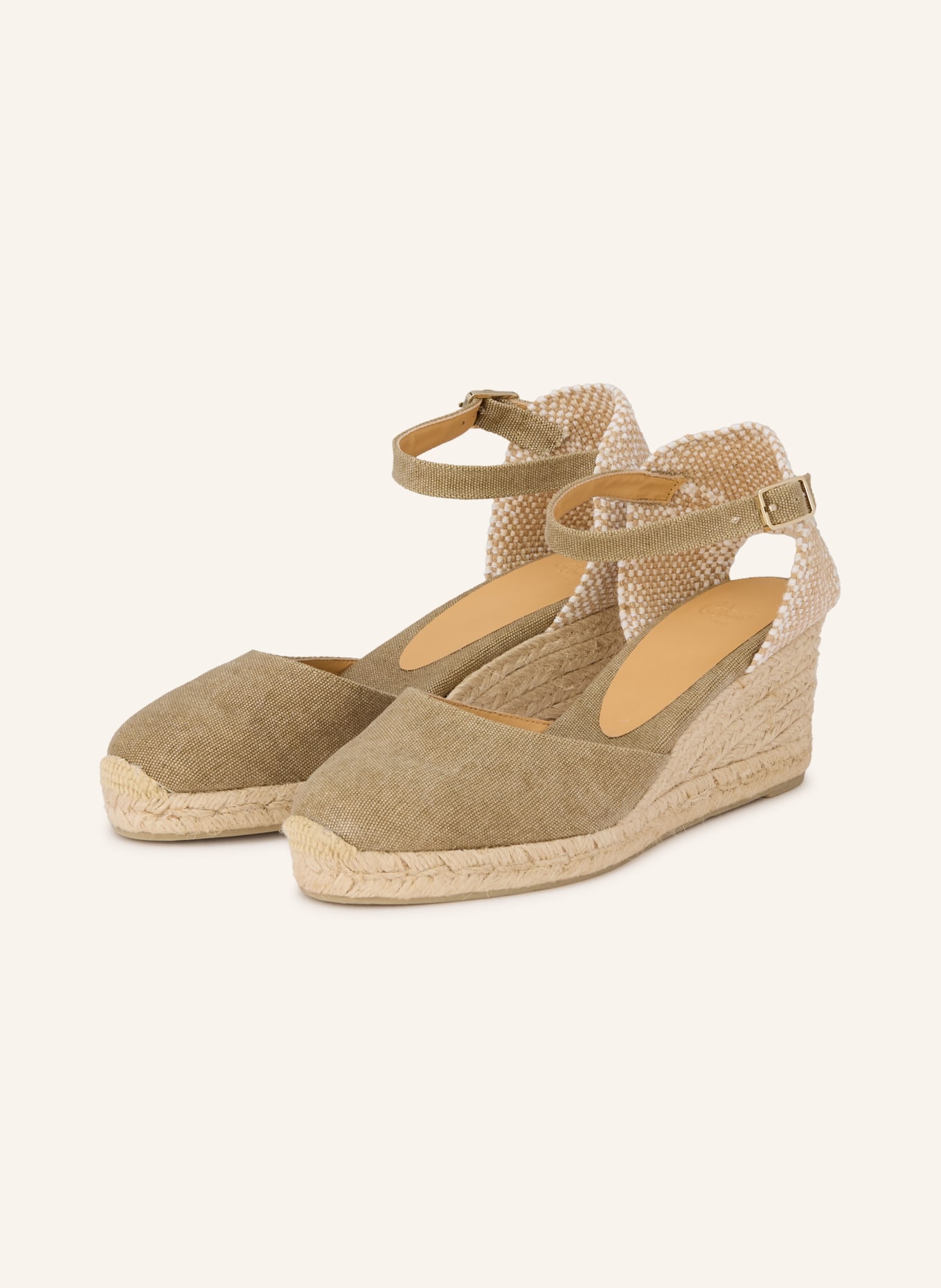 Castaner Wedges CAROL: OLIV / BEIGE