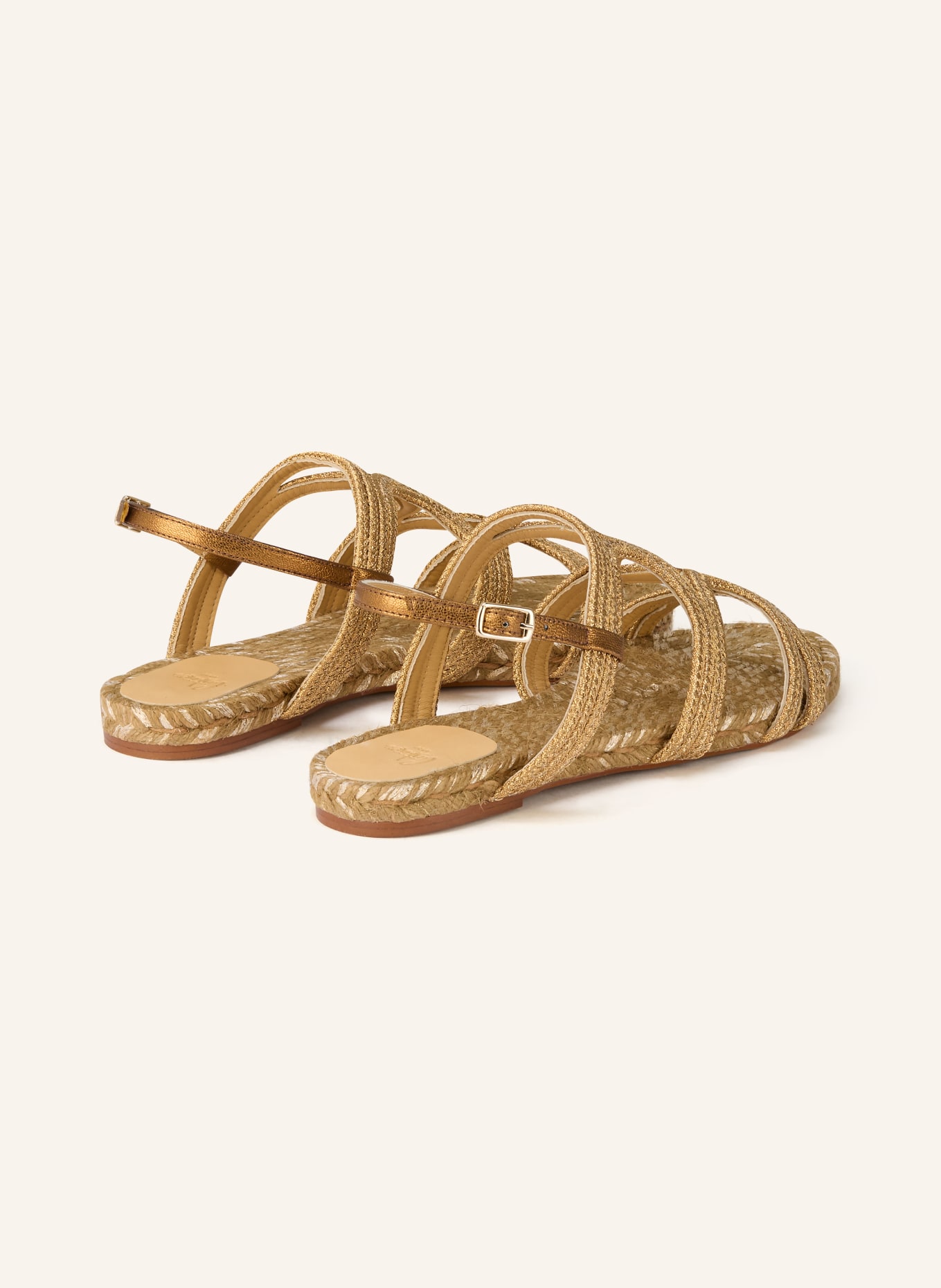 Castaner Sandalen PITRA mit Glitzergarn: GOLD / CAMEL
