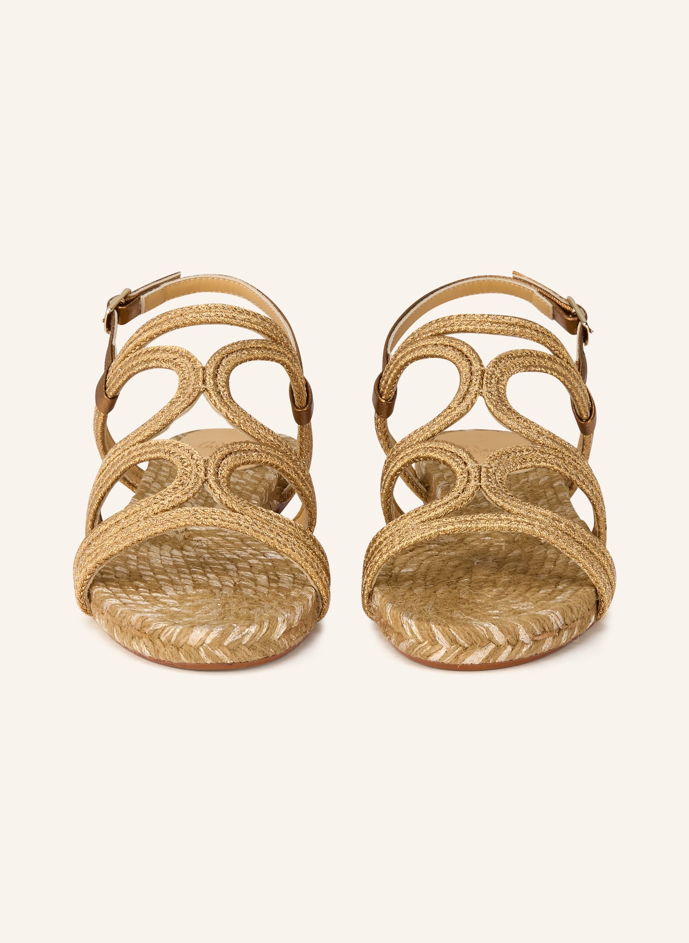 Castaner Sandalen PITRA mit Glitzergarn: GOLD / CAMEL