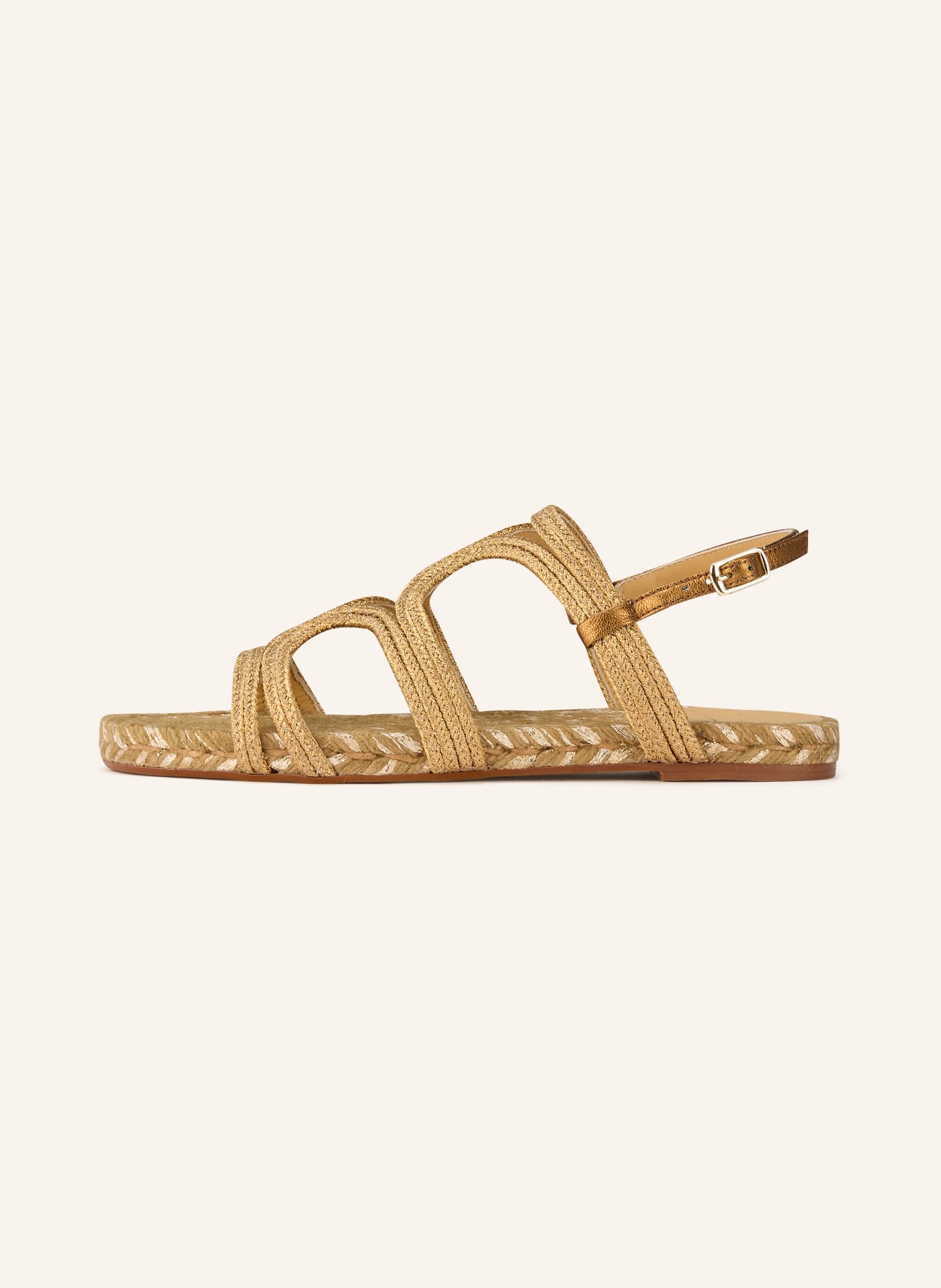 Castaner Sandalen PITRA mit Glitzergarn: GOLD / CAMEL