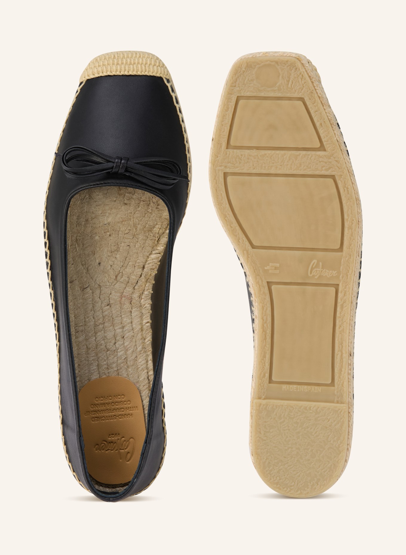 Castaner PAX ballerina flats: BLACK / CAMEL