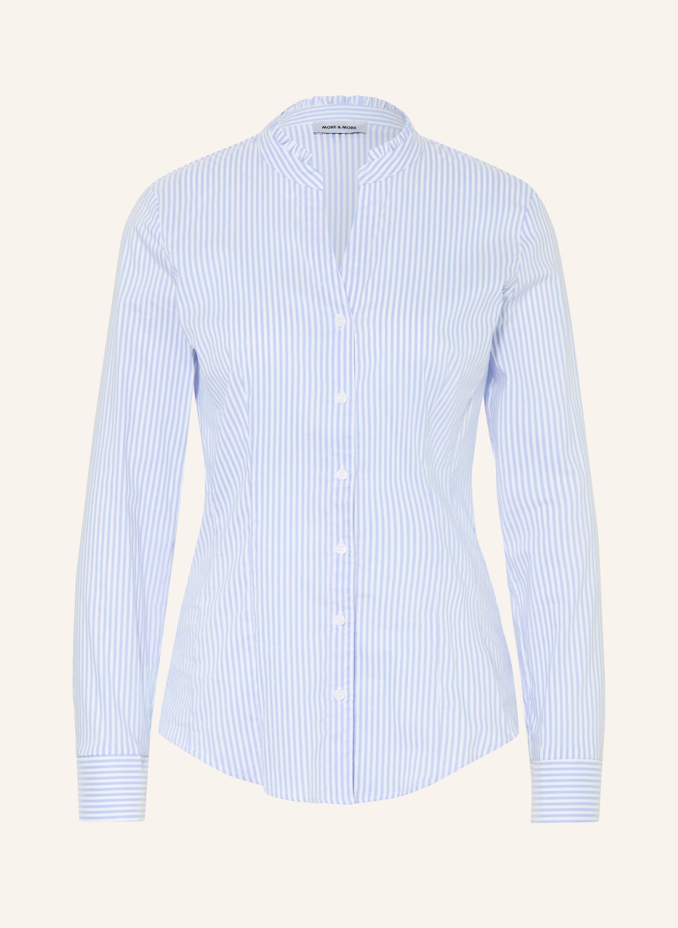 MORE & MORE blouse: LIGHT BLUE / WHITE