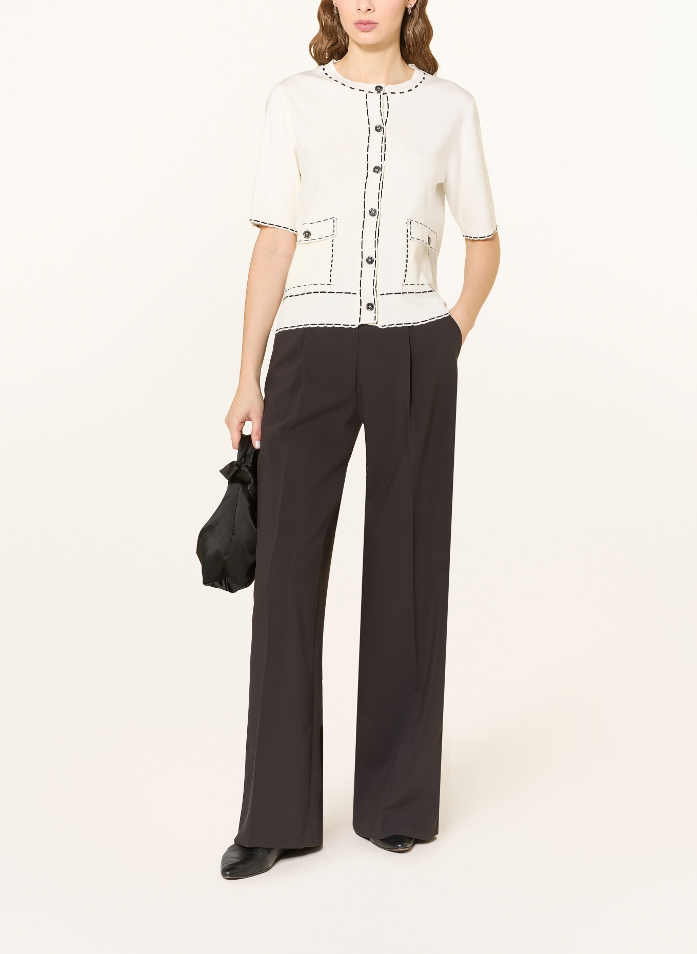 MORE & MORE svetr: KRÉMOVÁ / ČERNÁ