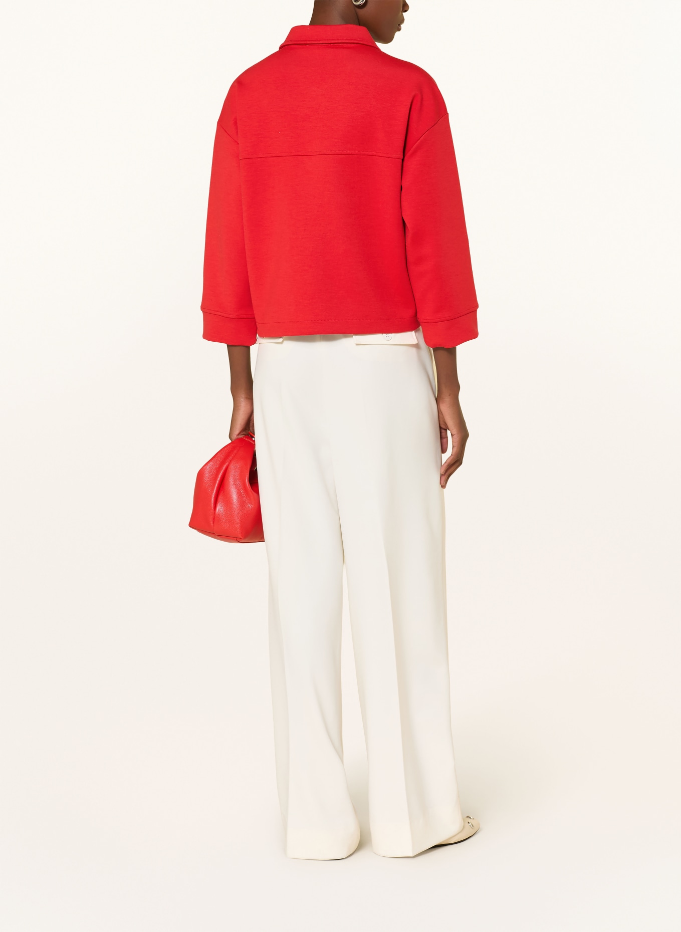 MORE & MORE Kastenjacke aus Jersey mit 3/4-Arm: ROT