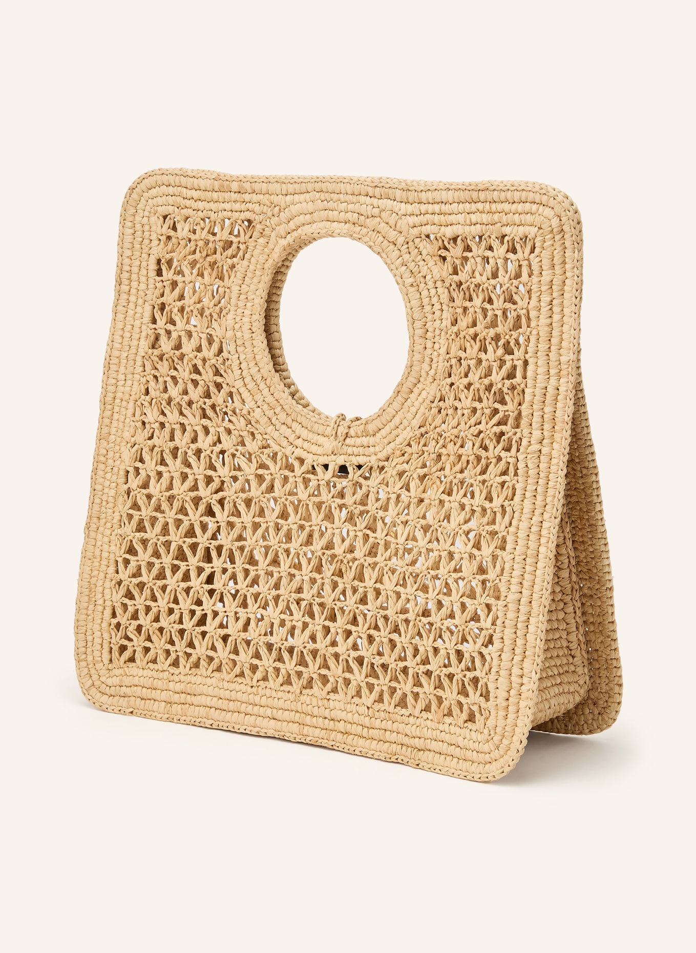 JACQUEMUS Handtasche LE PETIT CARRE: HELLBRAUN / GOLD