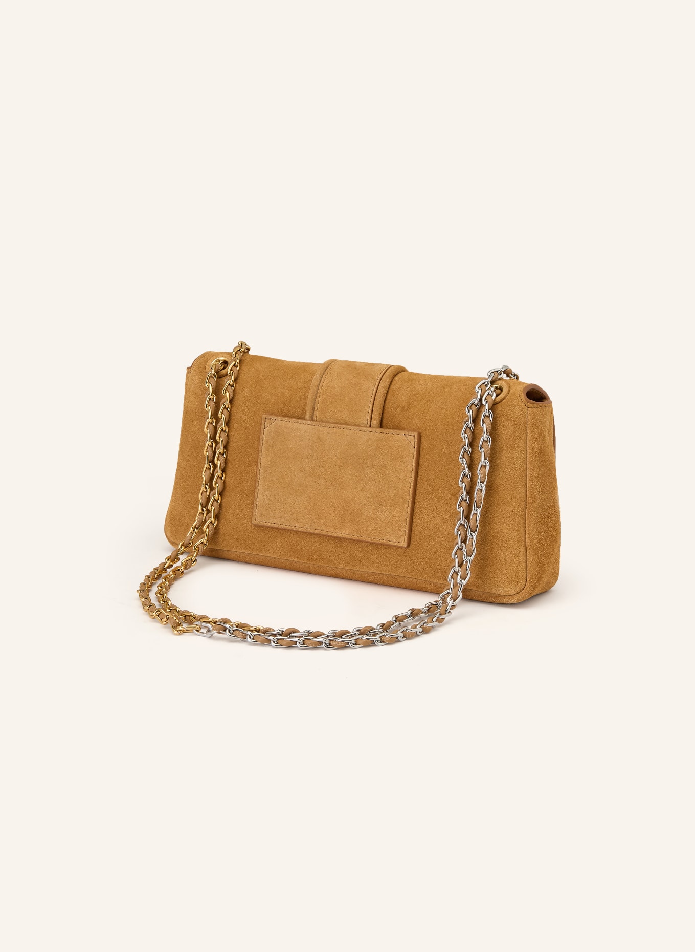 JACQUEMUS Umhängetasche LE BAMBINO CHAINE: CAMEL / SILBER / GOLD