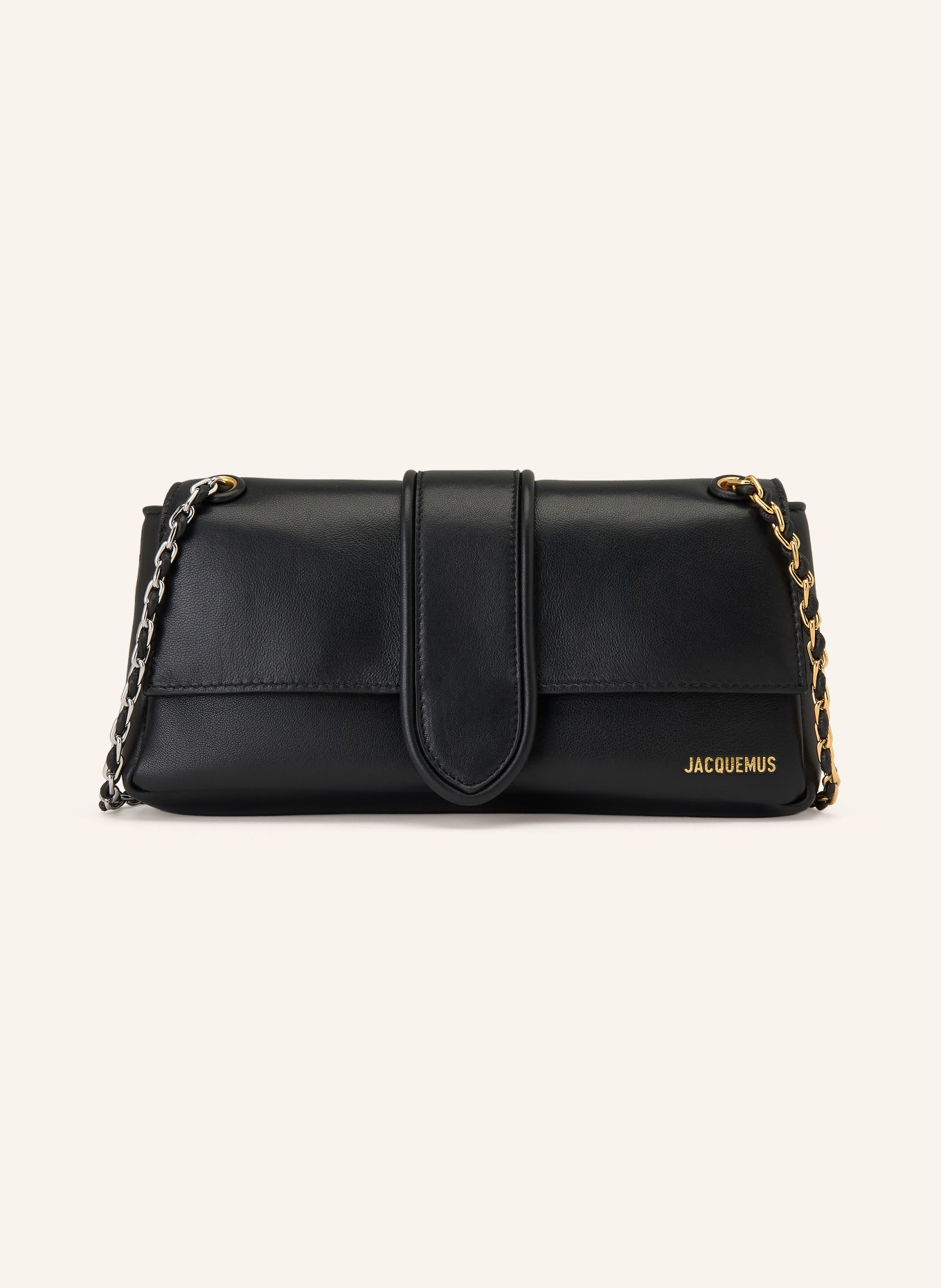 JACQUEMUS Sac à bandoulière LE BAMBINO CHAINE: NOIR