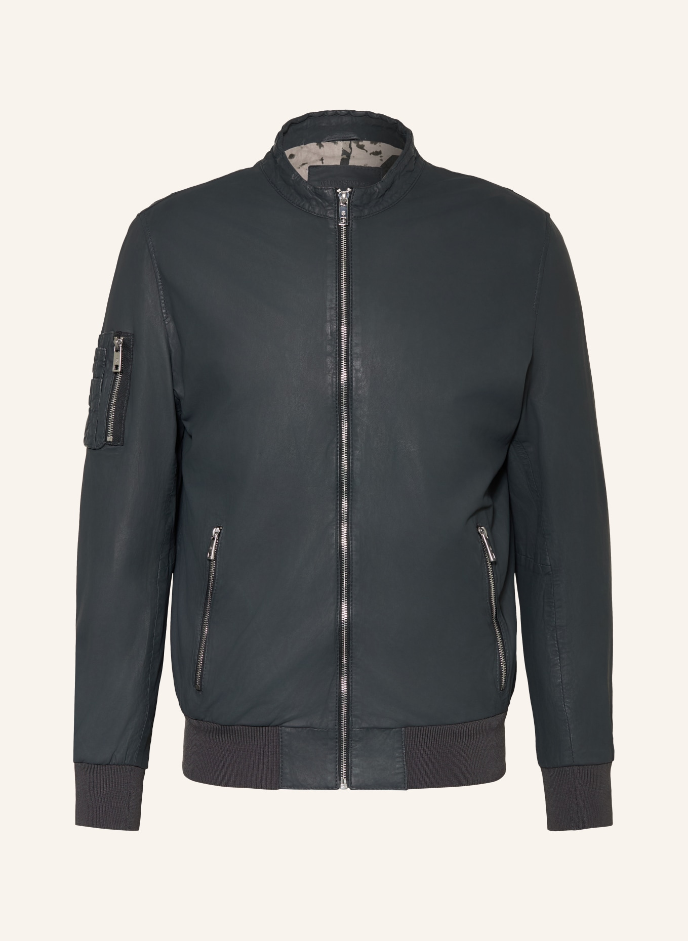 MILESTONE Lederjacke MSGIRALDO: BLAU