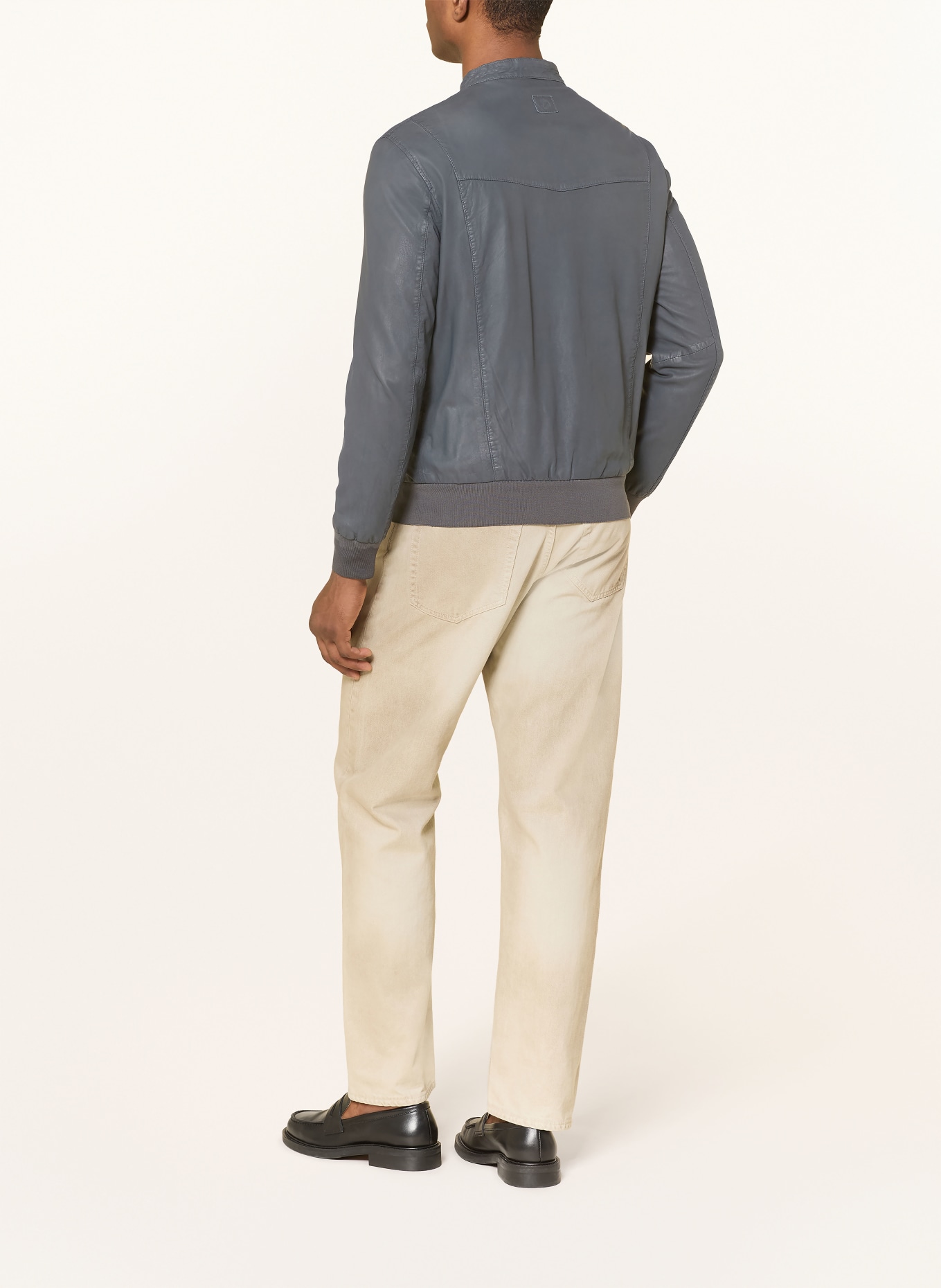 MILESTONE Lederjacke MSGIRALDO: BLAU