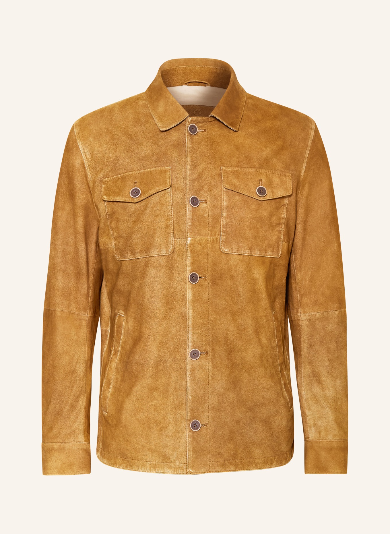 MILESTONE Lederjacke MSBIANCO: COGNAC