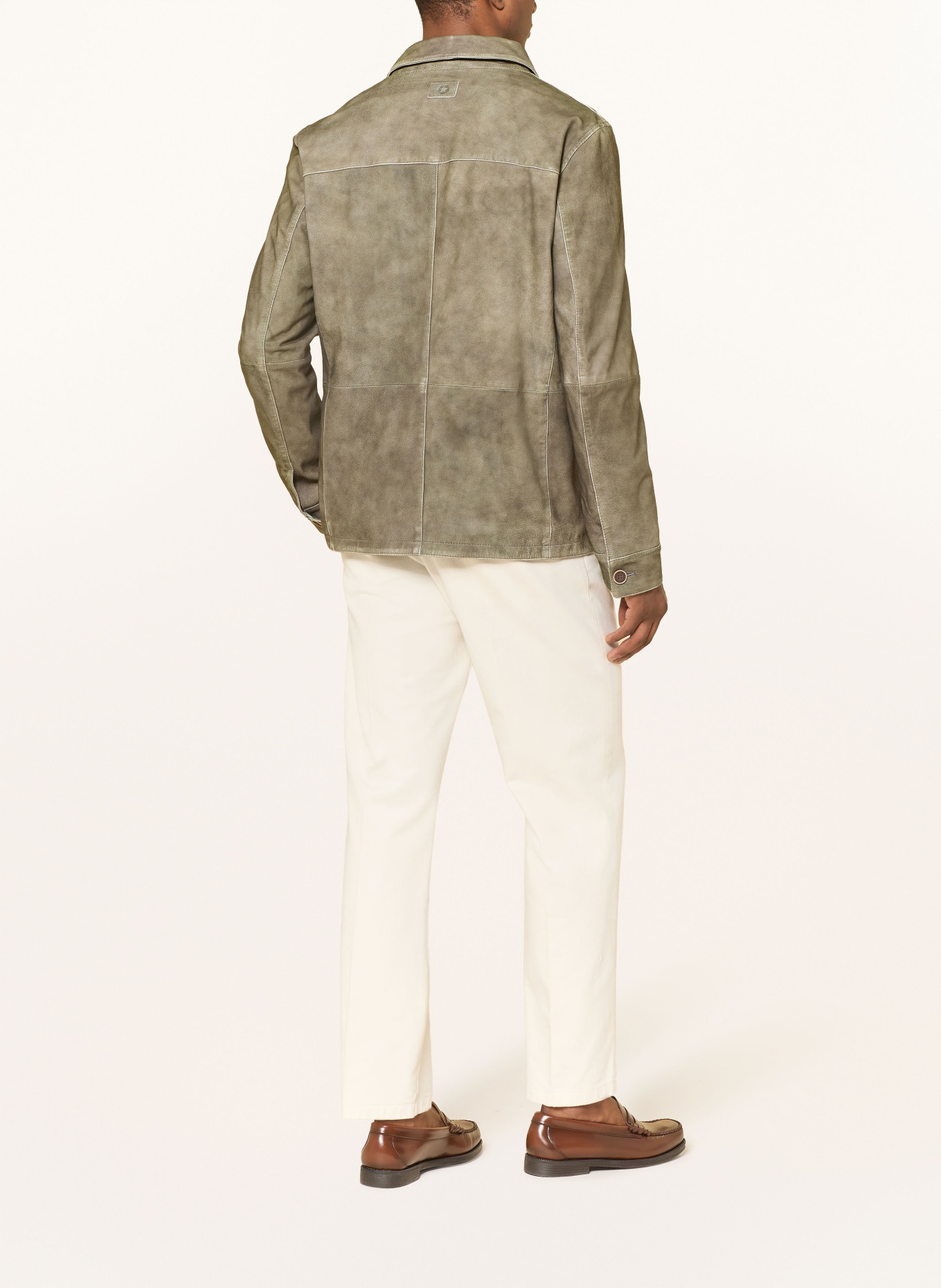 MILESTONE Lederjacke MSBIANCO: TAUPE