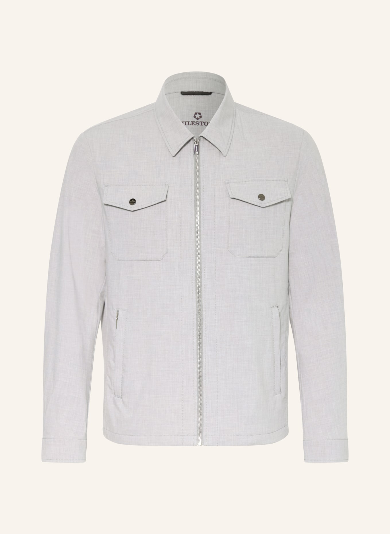 MILESTONE Overshirt MSTRENTON: HELLGRAU