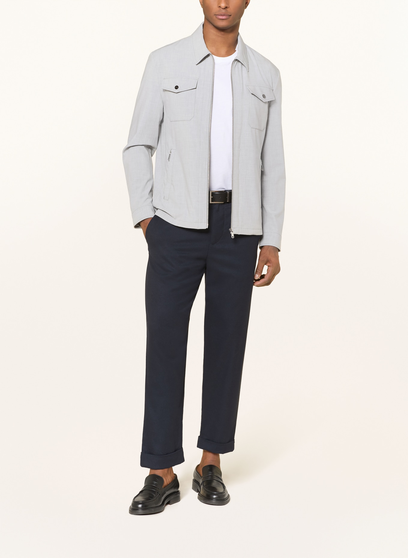 MILESTONE Overshirt MSTRENTON: HELLGRAU