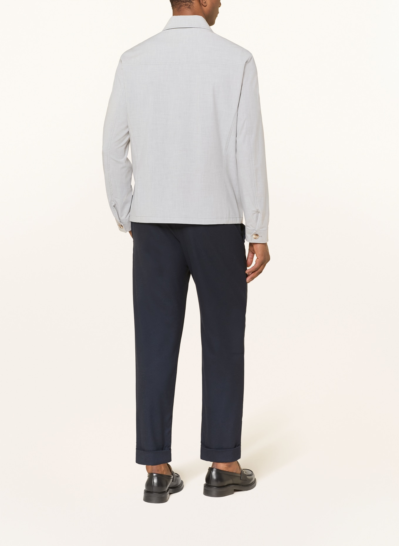 MILESTONE Overshirt MSTRENTON: HELLGRAU