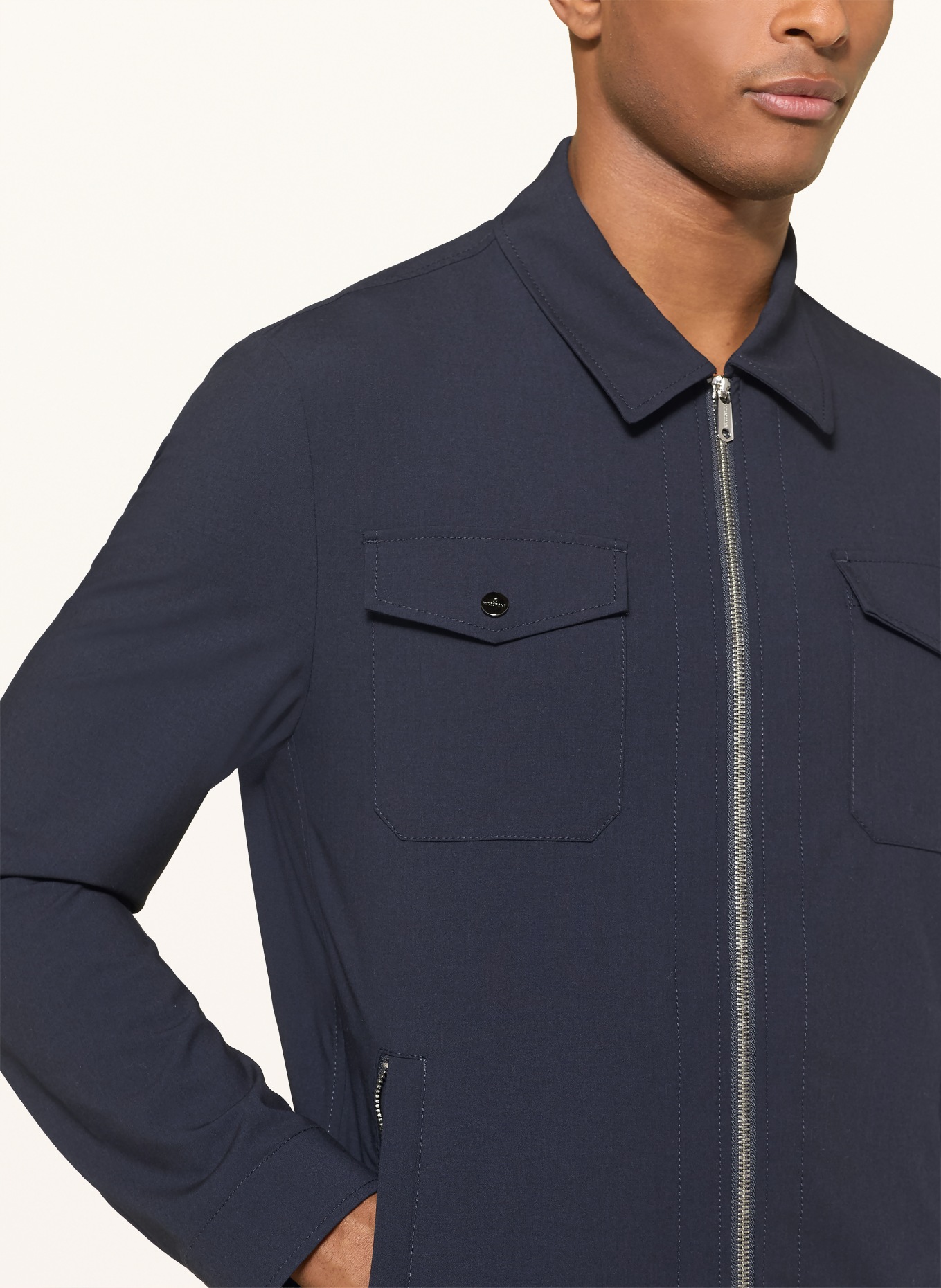 MILESTONE Overshirt MSTRENTON: DUNKELBLAU