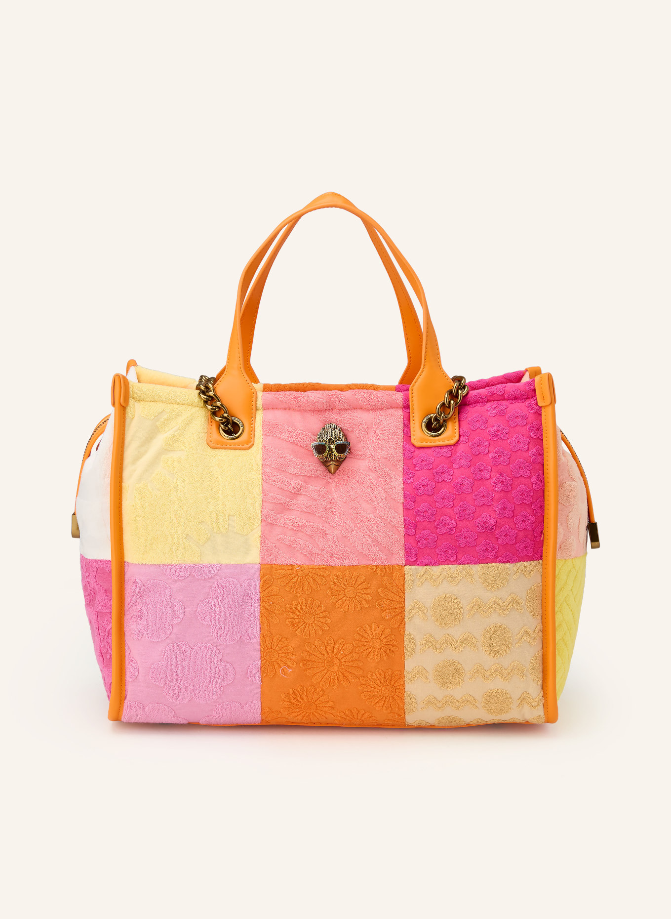 KURT GEIGER Shopper HOXTON: ORANGE / GOLD / PINK