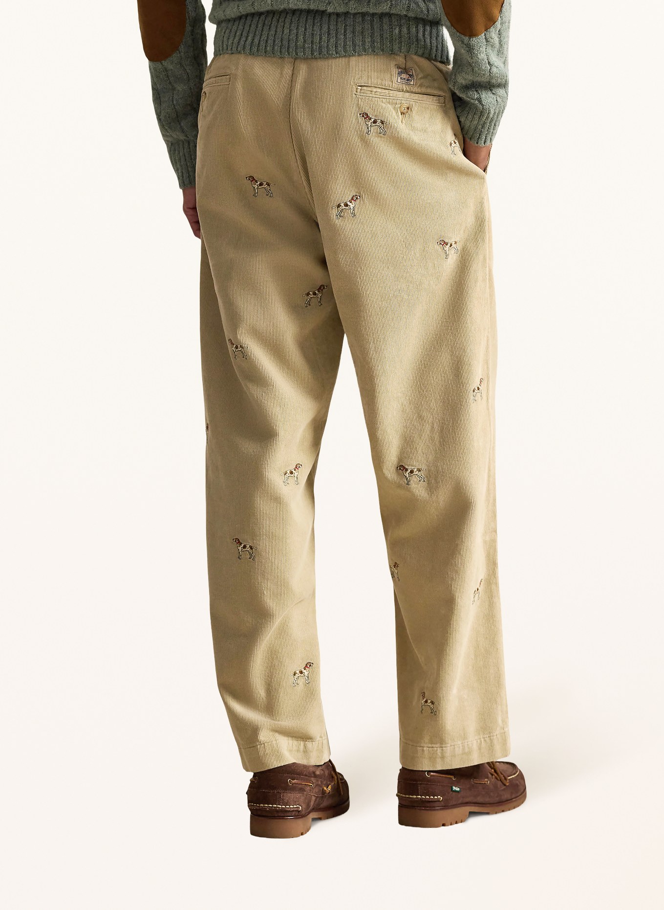 POLO RALPH LAUREN Spodnie z sztruksu Big Fit: BEŻOWY / BRĄZOWY / KREMOWY