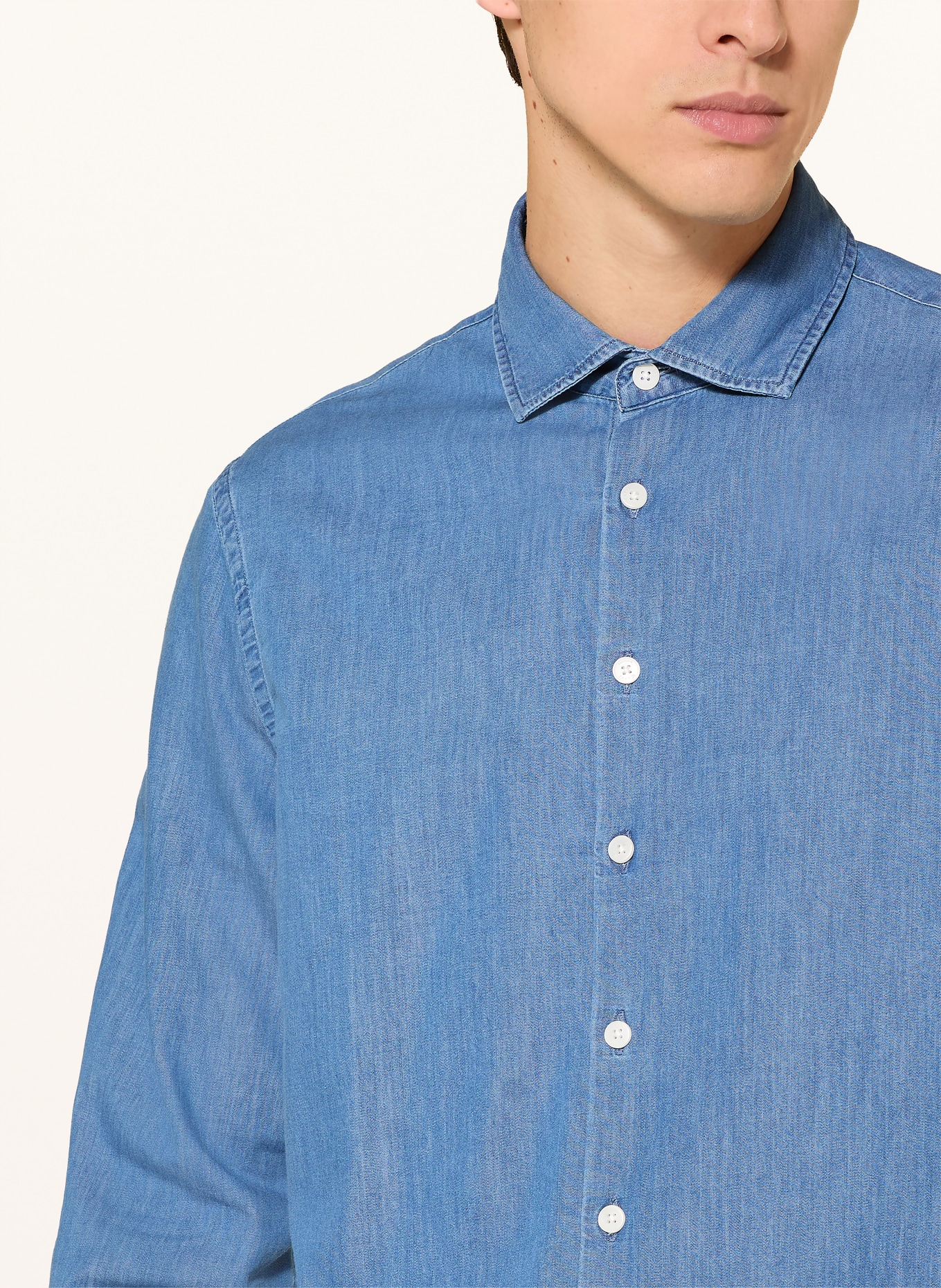 MAERZ MUENCHEN Jeanshemd Comfort Fit: BLAU