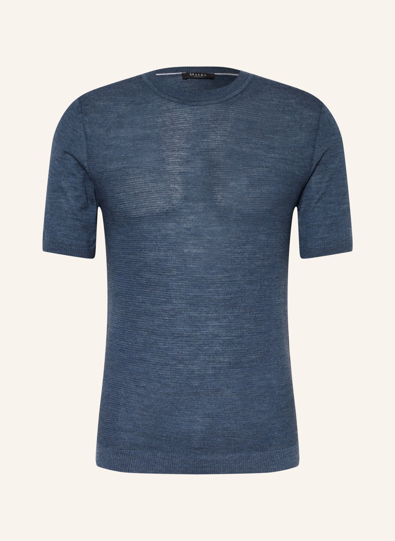 MAERZ MUENCHEN Strickshirt aus Merinowolle: DUNKELBLAU