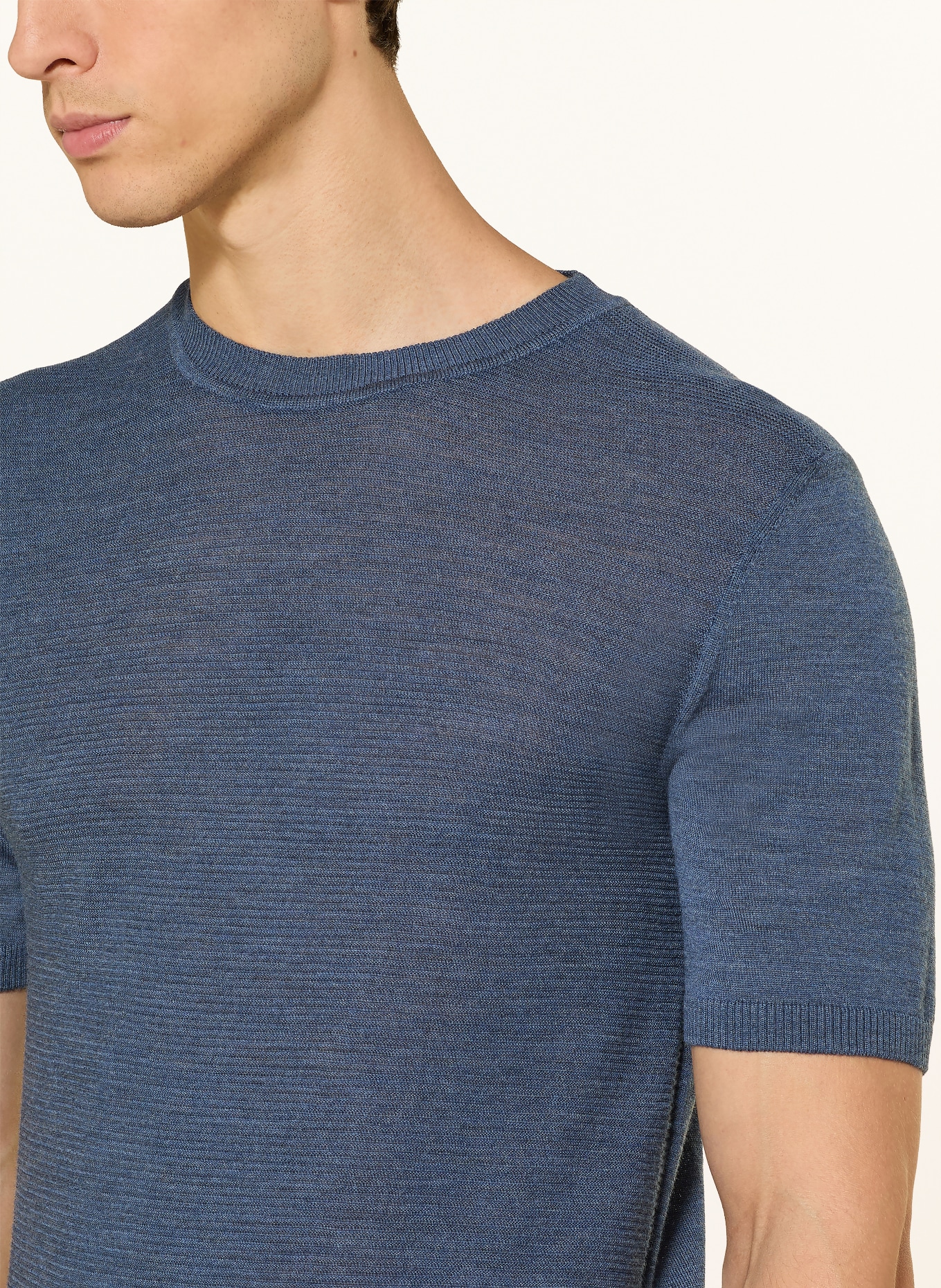 MAERZ MUENCHEN Strickshirt aus Merinowolle: DUNKELBLAU