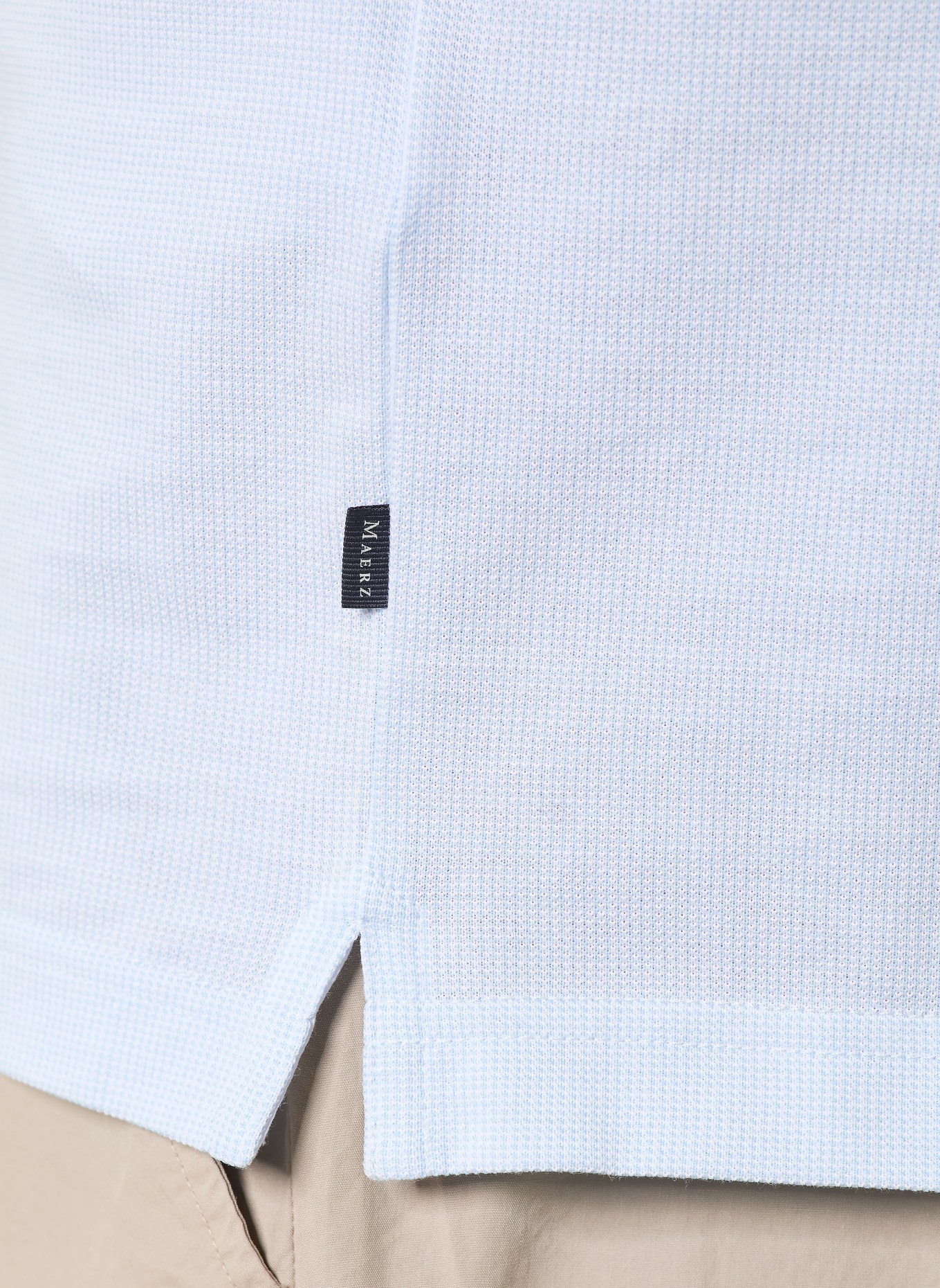 MAERZ MUENCHEN Jersey-Poloshirt: TÜRKIS / WEISS