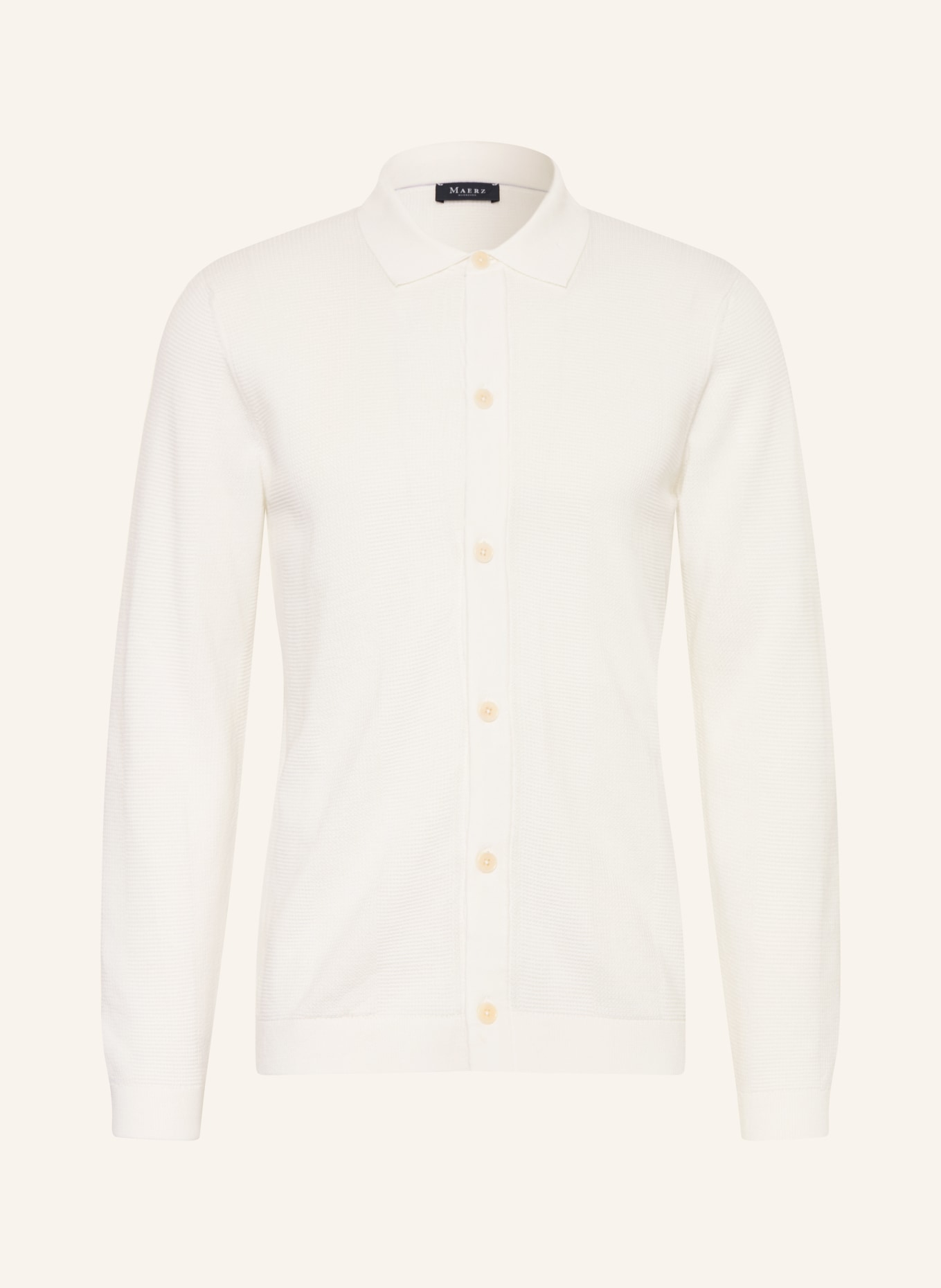 MAERZ MUENCHEN Strickjacke: WEISS