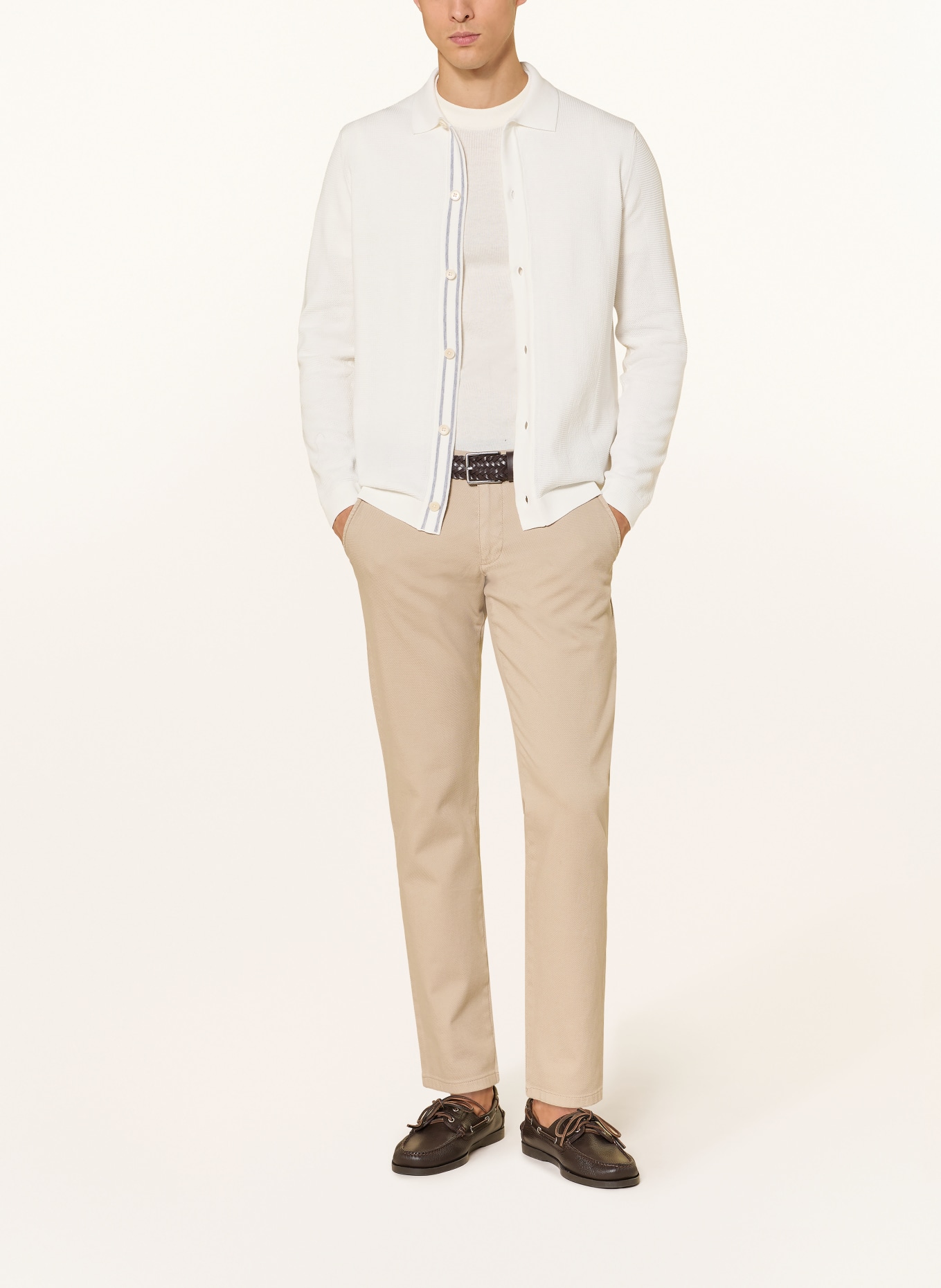 MAERZ MUENCHEN Strickjacke: WEISS