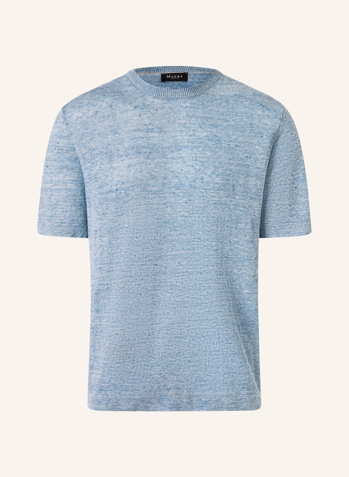 MAERZ MUENCHEN Dzianinowa koszulka z lnu: JASNONIEBIESKI
