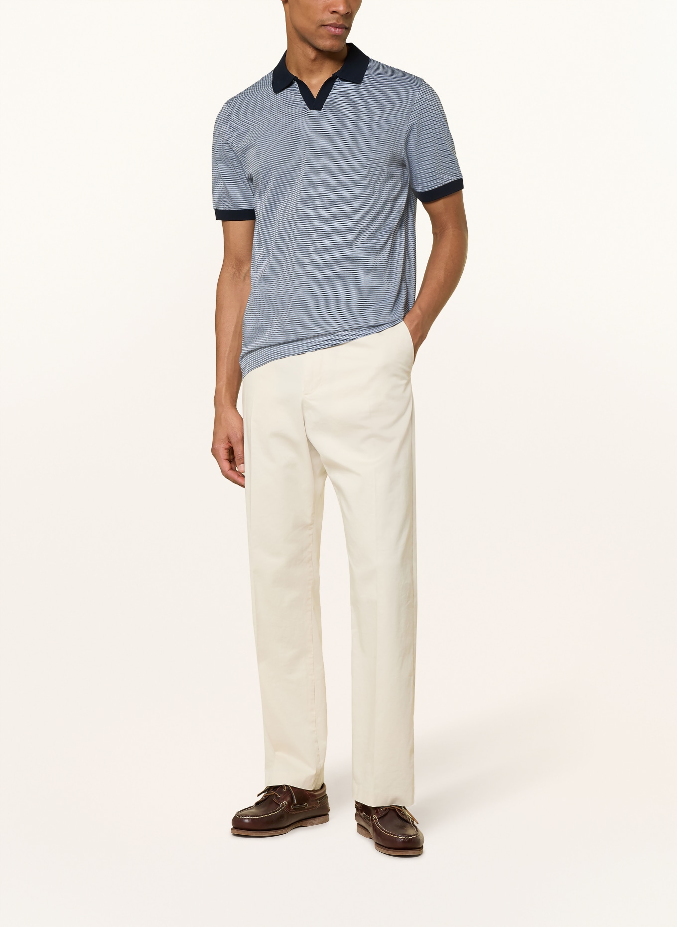 MAERZ MUENCHEN Jerseyové polo tričko: TMAVĚ MODRÁ / TMAVĚ MODRÁ