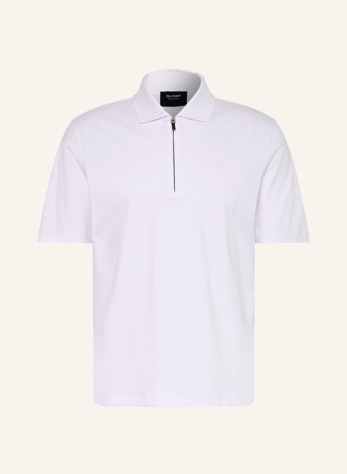 OLYMP SIGNATURE Strick-Poloshirt: WEISS